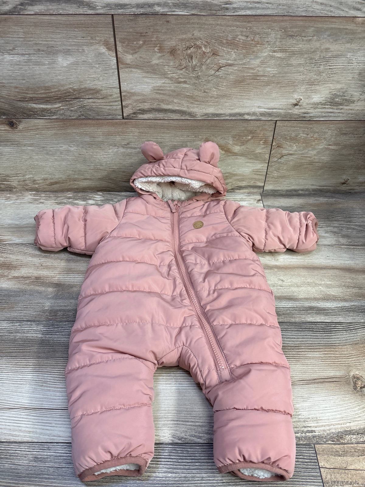 H&M Hooded Puffer Bunting Pink sz Newborn