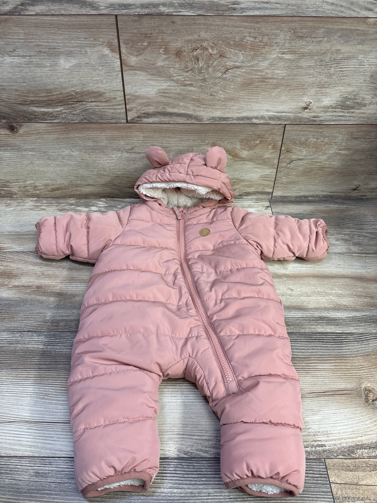 H&M Hooded Puffer Bunting Pink sz Newborn