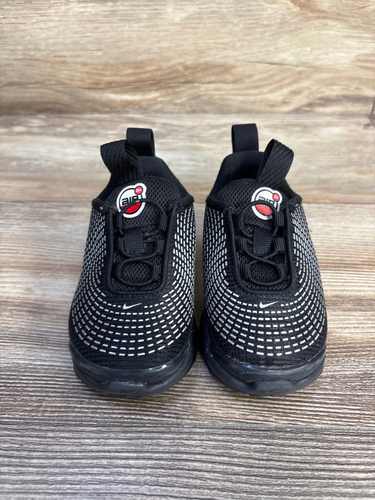 Nike Air Max DN TD 'Black Metallic Silver Red' Sneakers sz 5c