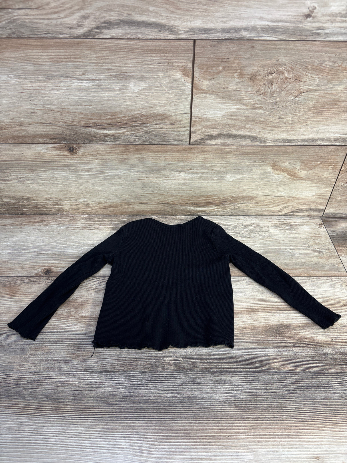 H&M Long Sleeve Ribbed Shirt Black sz 2T