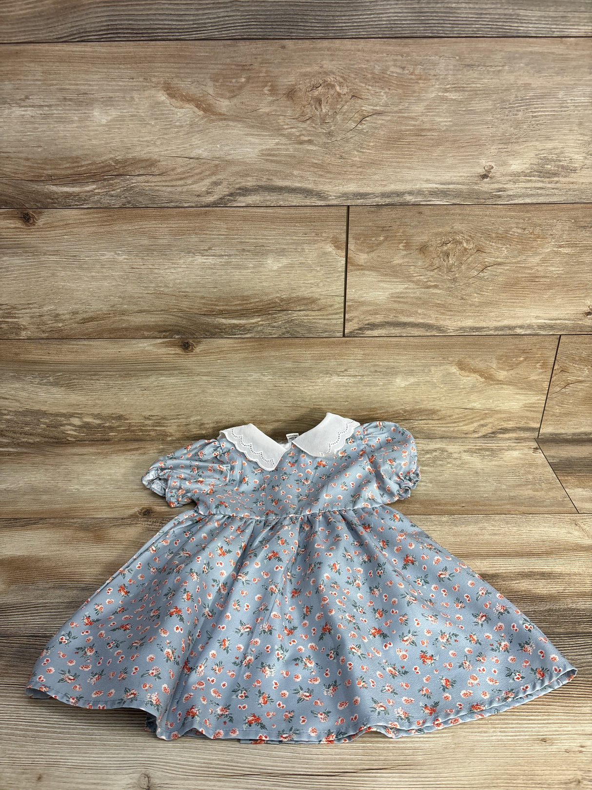 Shein Floral Prairie Dress Blue sz 18-24m