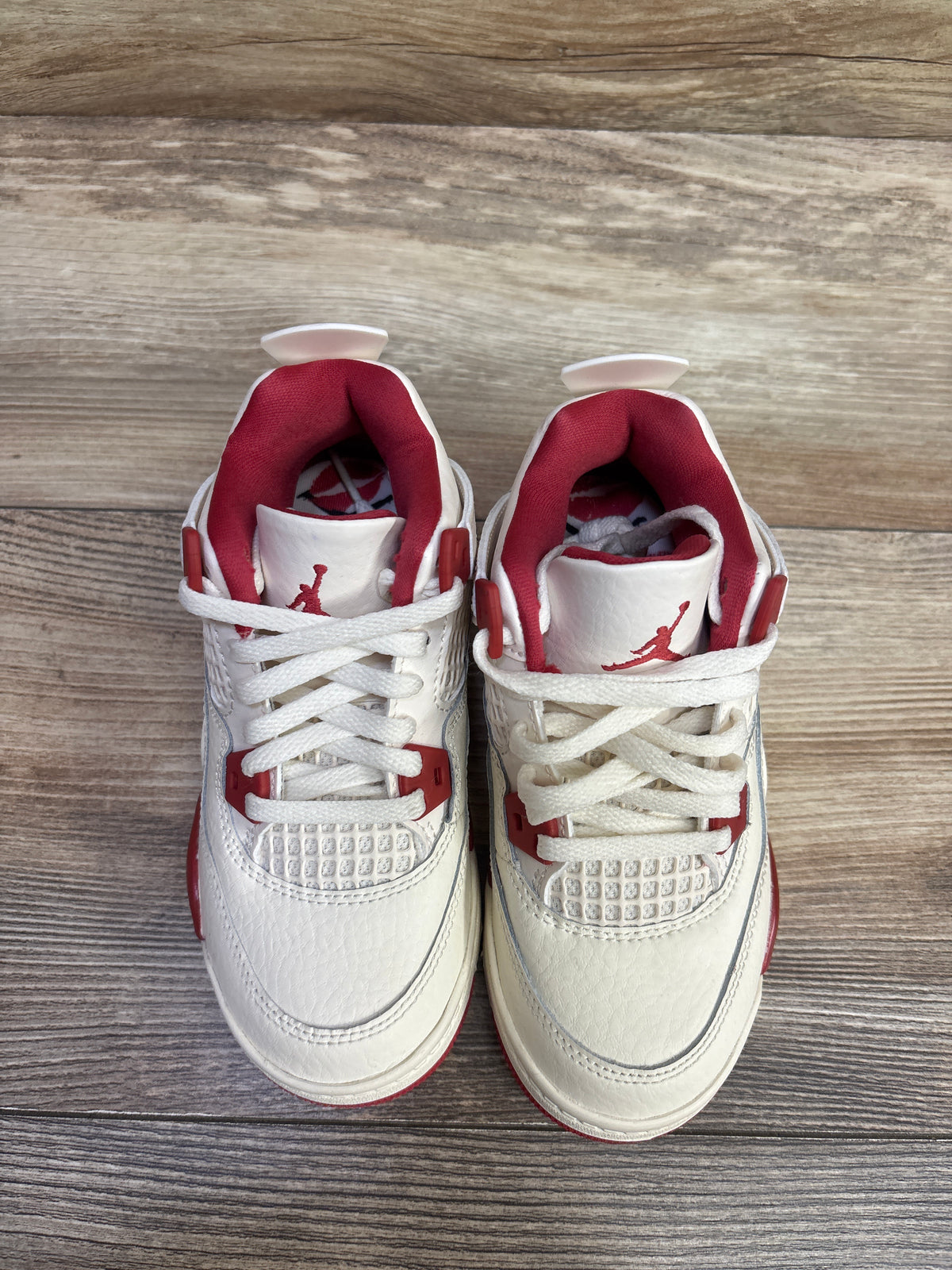 Air Jordan 4 Retro Sneakers Ivory/Sierra Red sz 11c