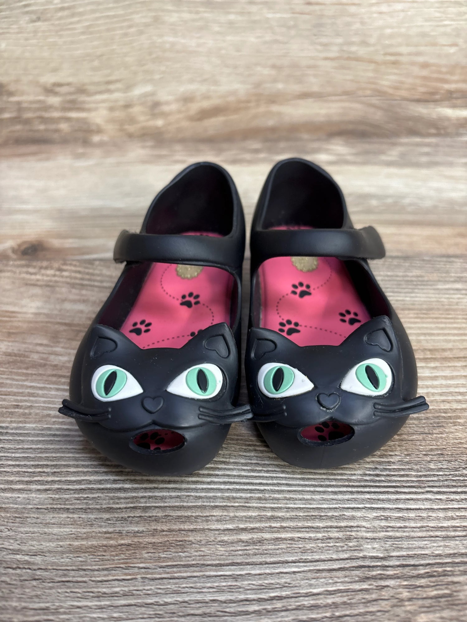 Mini Melissa Ultragirl II Cat Jelly Flats Black sz 7c