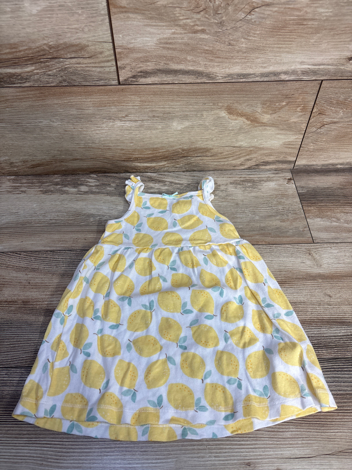 Hudson Baby Lemon Print Sleeveless Dress White sz 9-12m