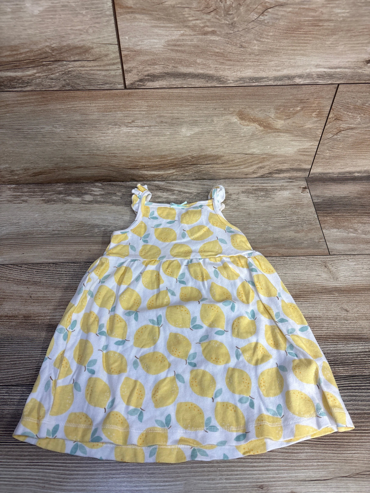 Hudson Baby Lemon Print Sleeveless Dress White sz 9-12m
