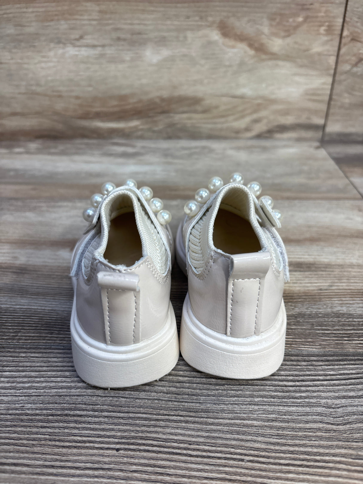 Aofany Pearl Princess Dress Shoes Beige sz 5/6c