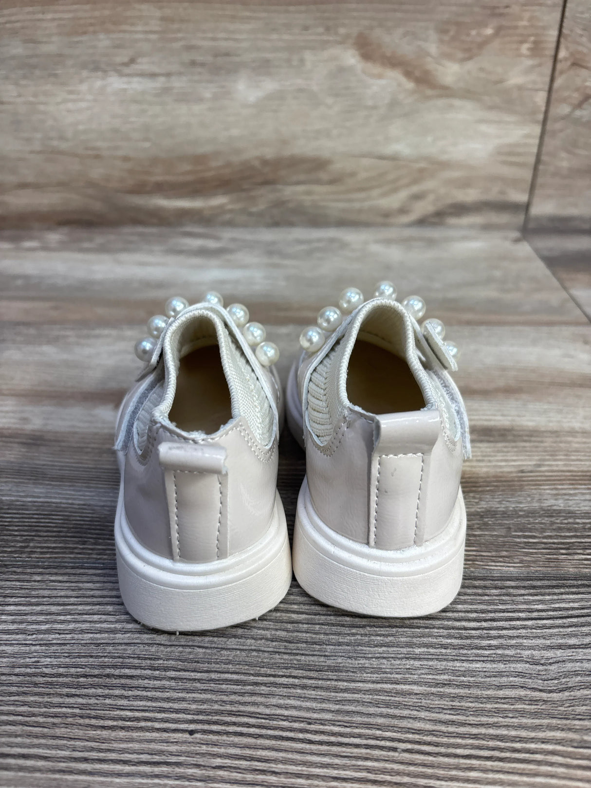 Aofany Pearl Princess Dress Shoes Beige sz 5/6c