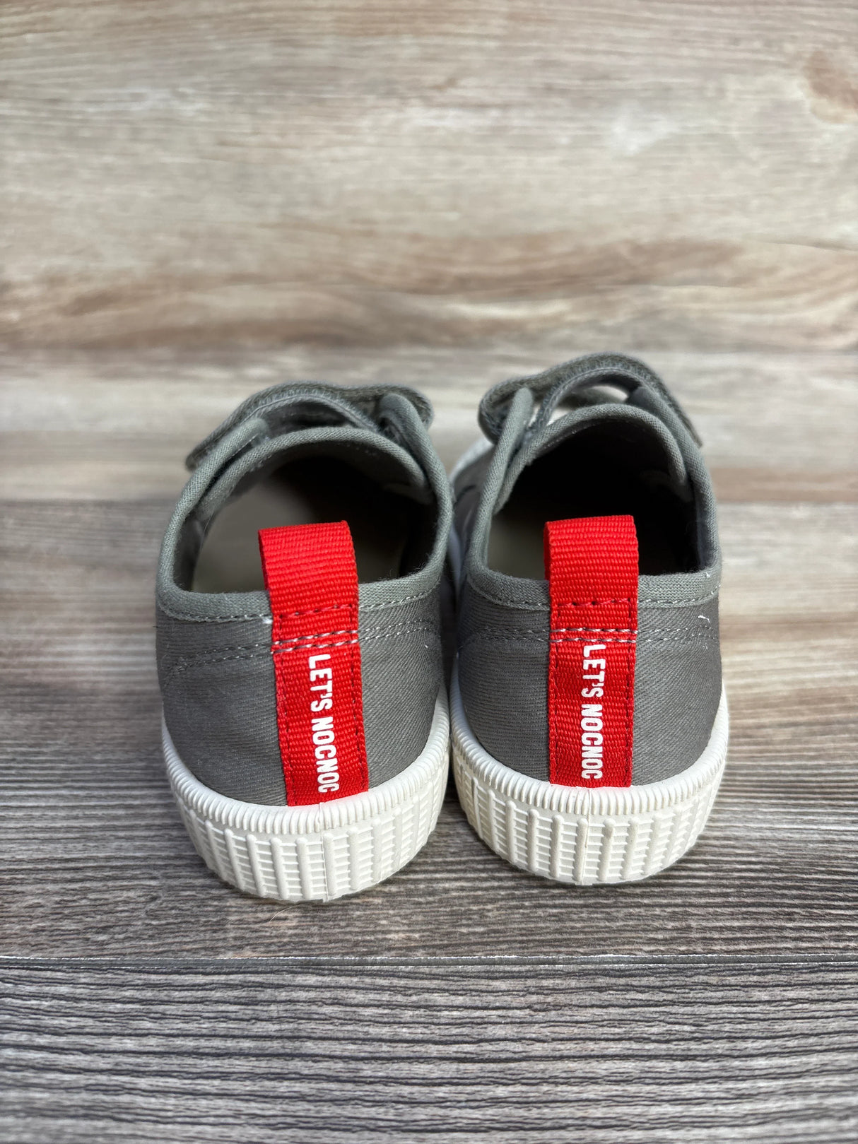 Happy Nocnoc Canvas Dual Strap Sneakers, Grey sz 10c