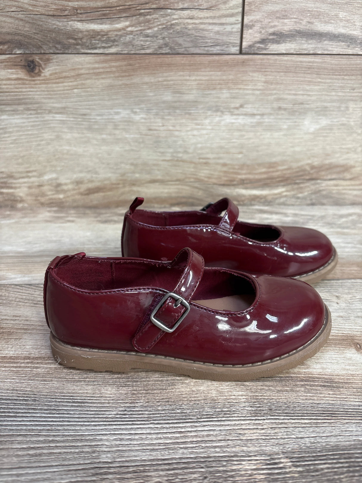 Old Navy Faux Patent-Leather Mary-Jane Shoes Red sz 11c