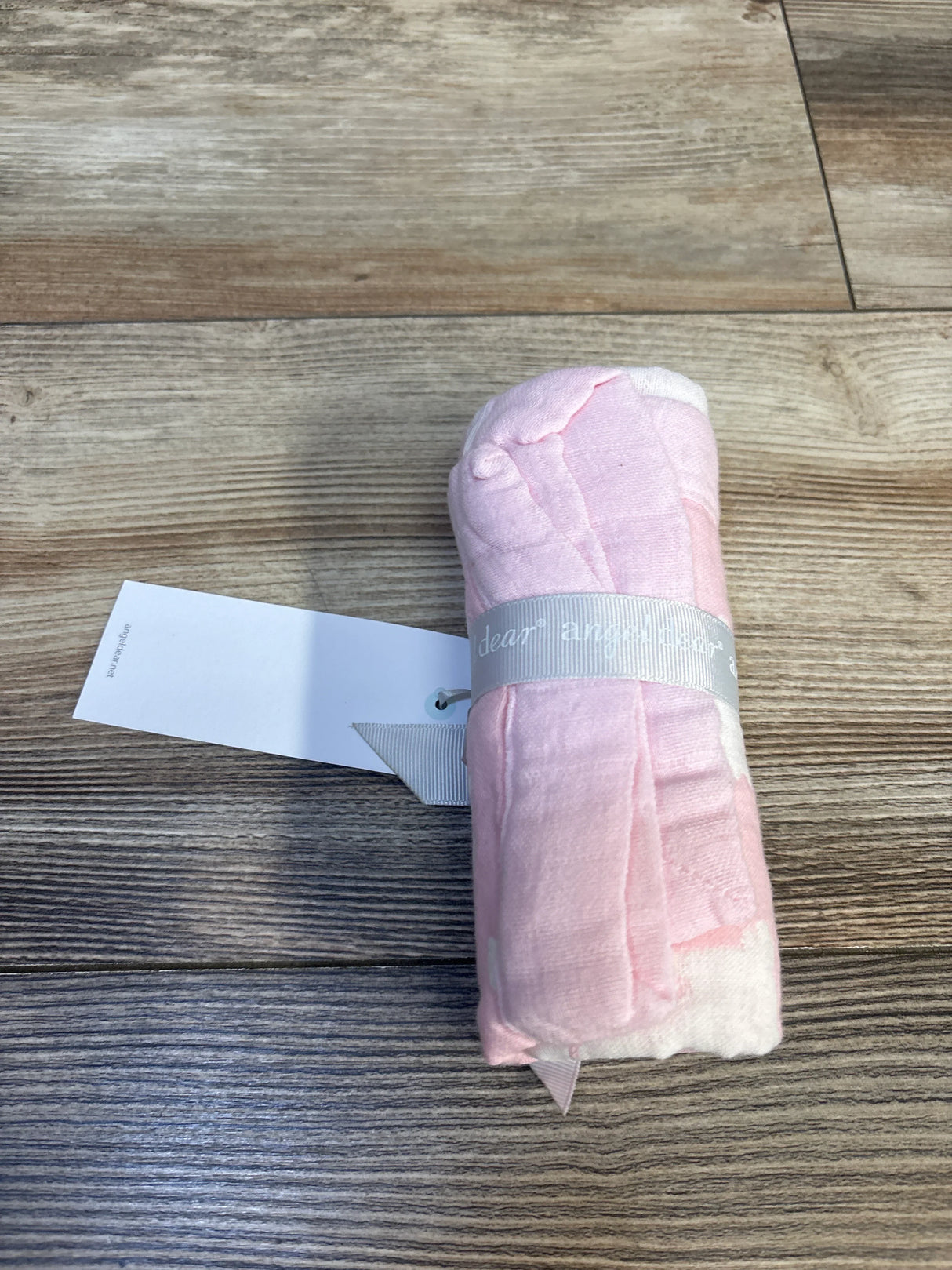 NEW Angel Dear Jacquard Blankie Pink Bunny 17'' x 17''