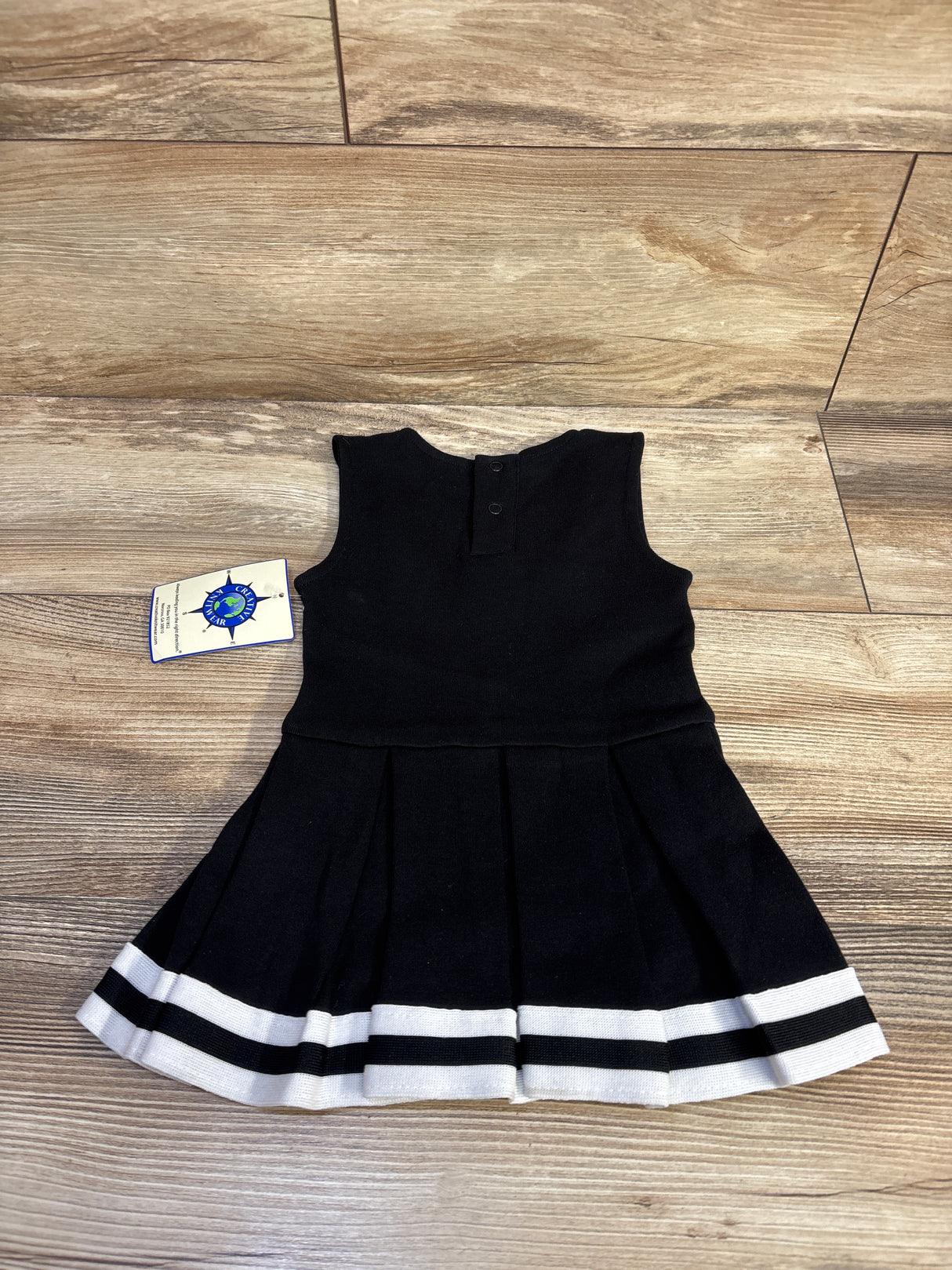 NEW Creative Knitwear 1Pc VGK Cheerleader Dress Black sz 3-6m