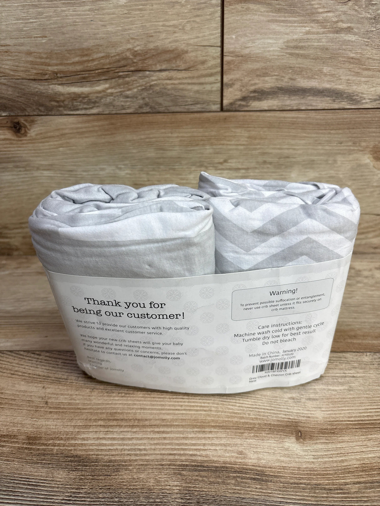 NEW JoMolly 2pk Soft Fitted Crib Sheets Grey