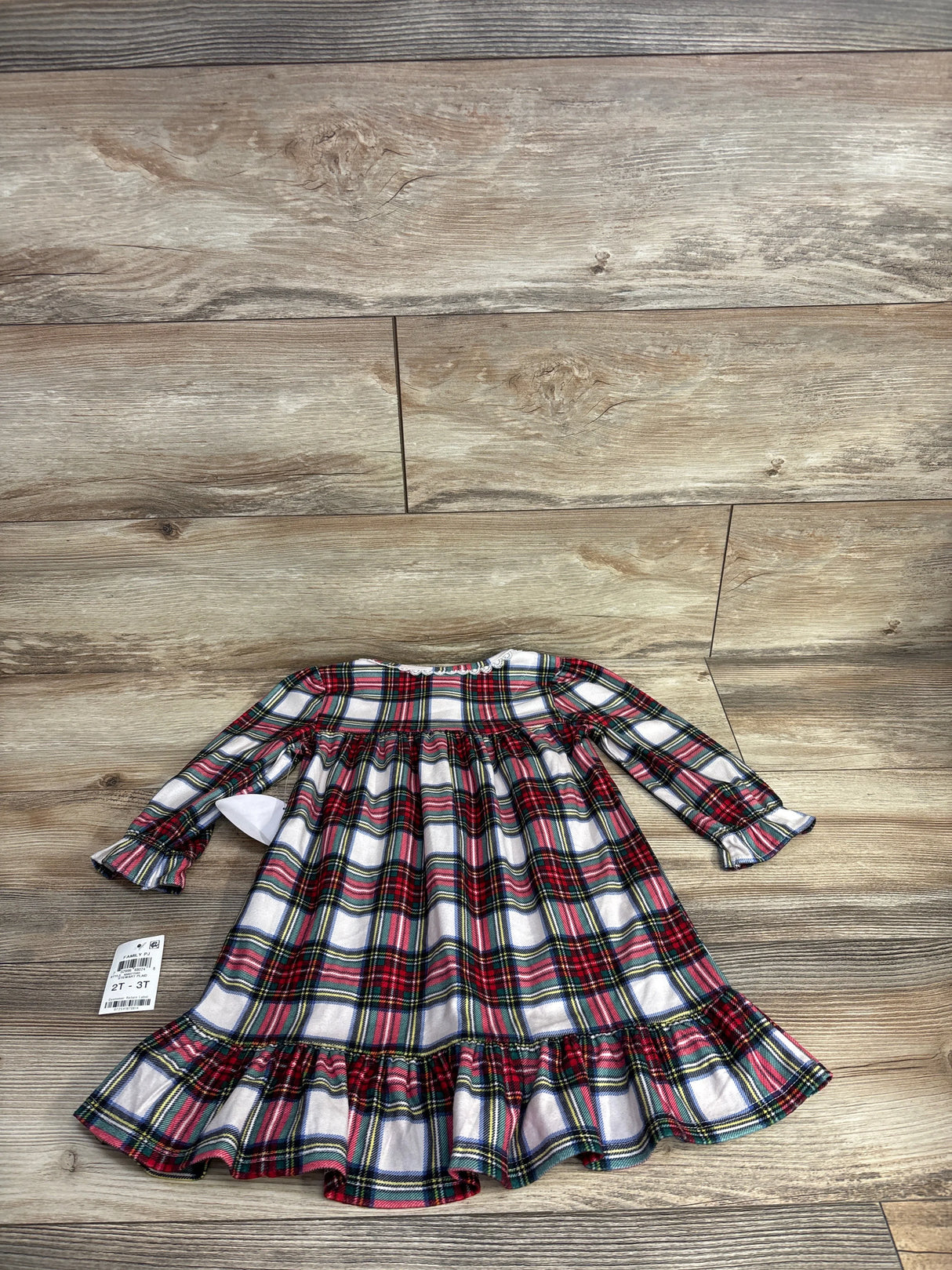 NEW Family Pjs Plaid Nightgown White sz 2T
