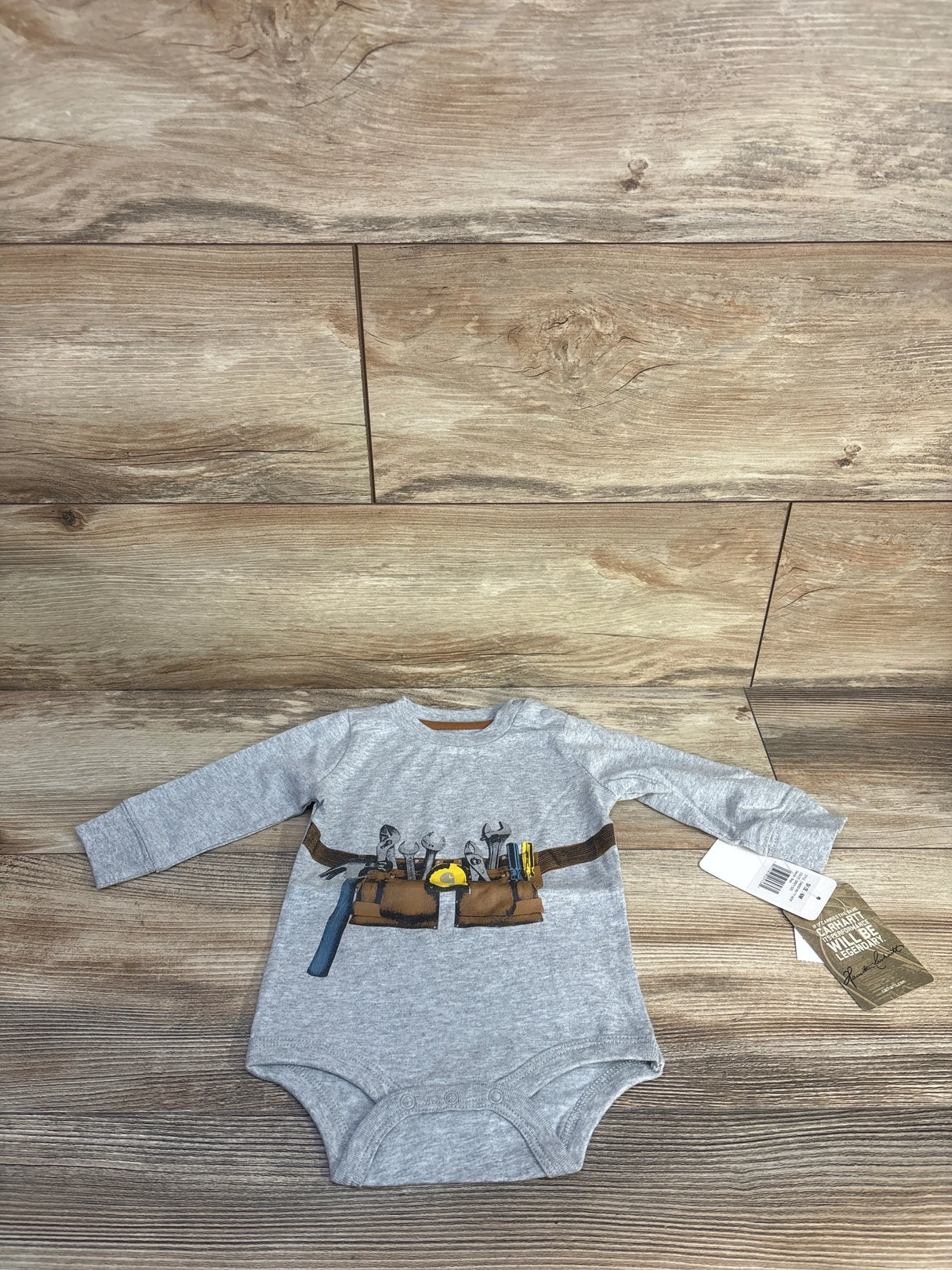 NEW Carhartt Tool Belt Bodysuit Grey sz 6m