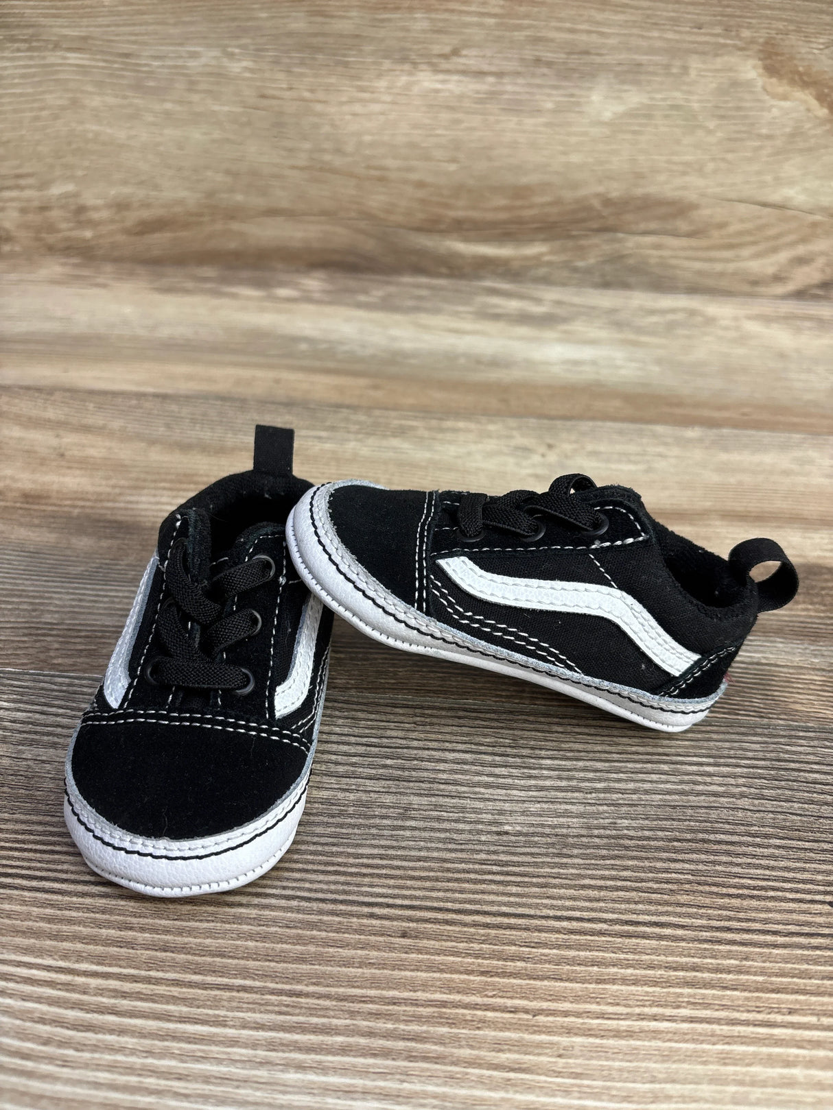 Vans Old Skool 'Black White' Crib Shoes sz 4c