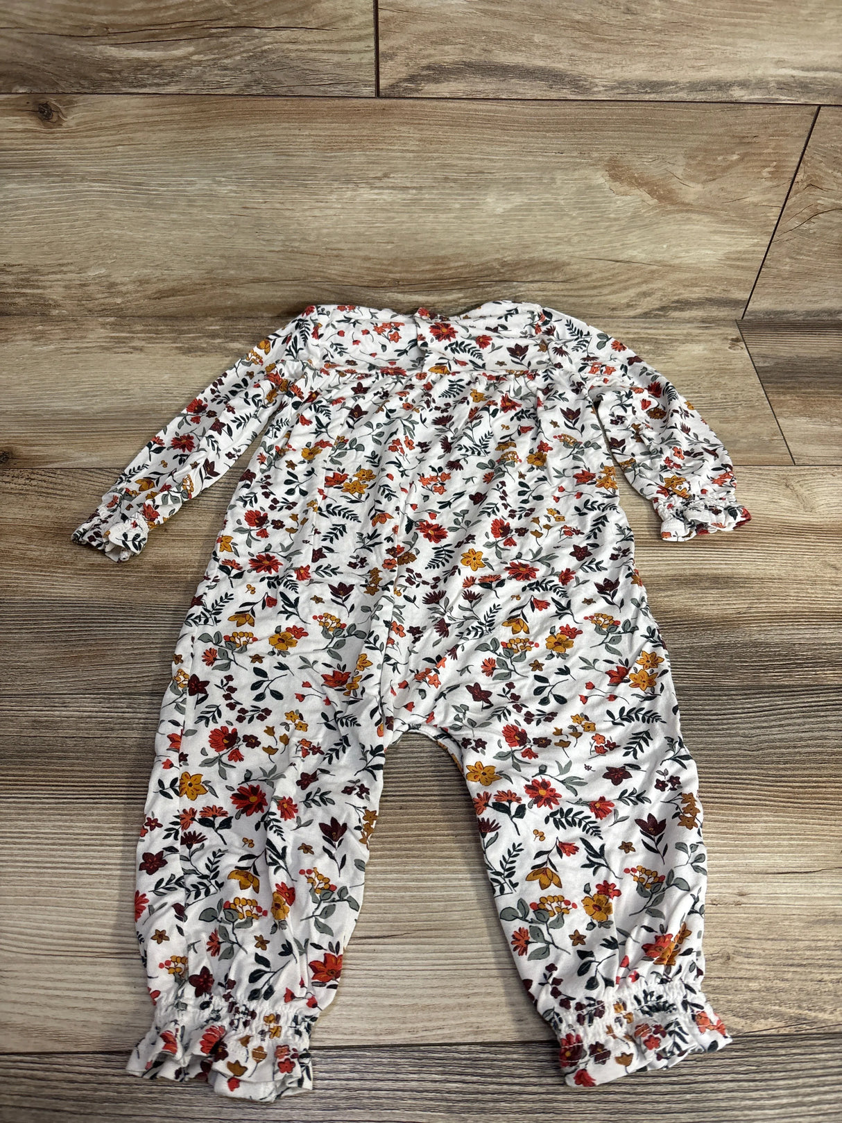 Angle Dear Floral Smocked Jumpsuit White sz 12-18m