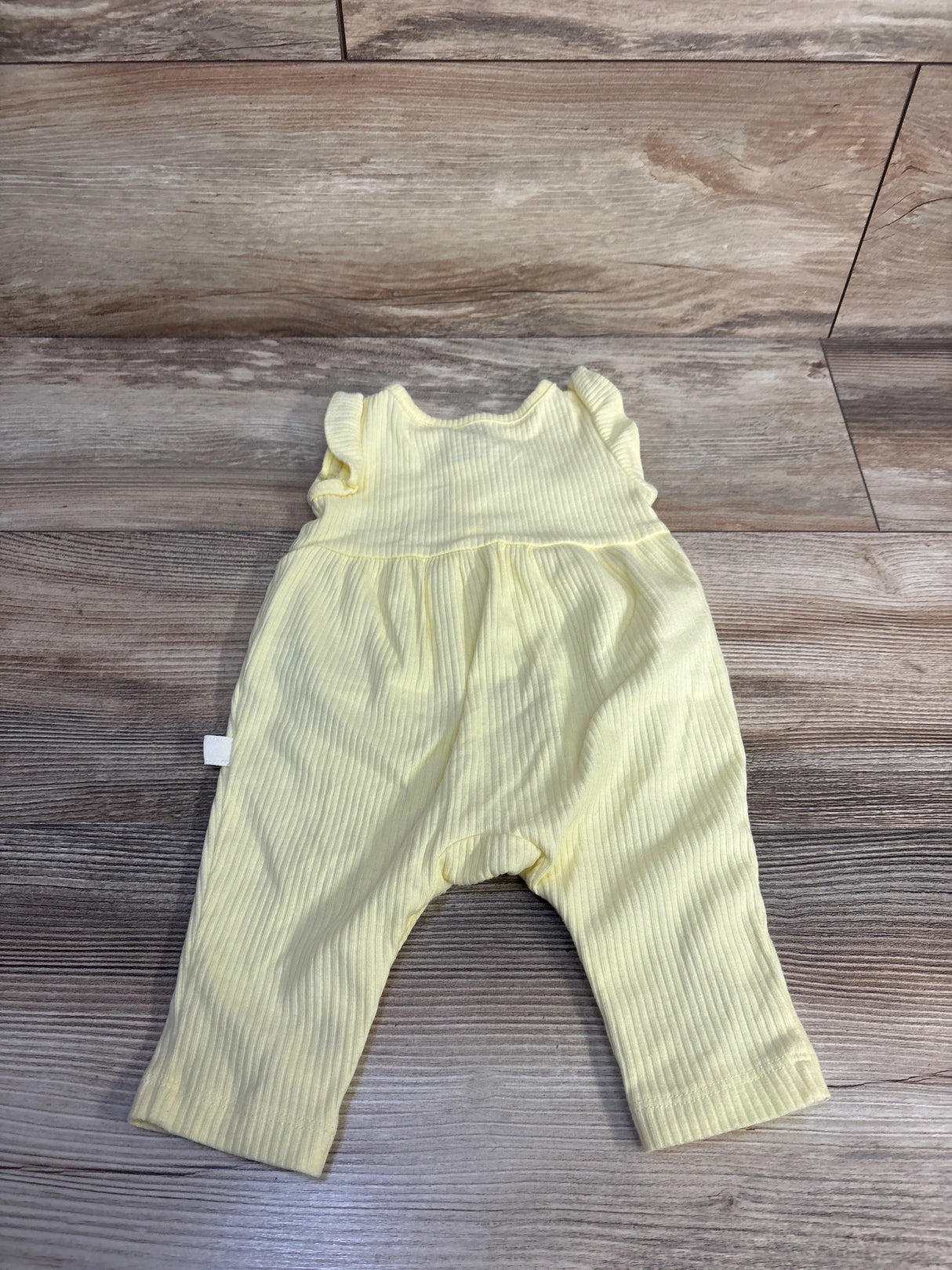 Carter's Ribbed Flutter Sleeve Jumpsuit Yellow sz 3m