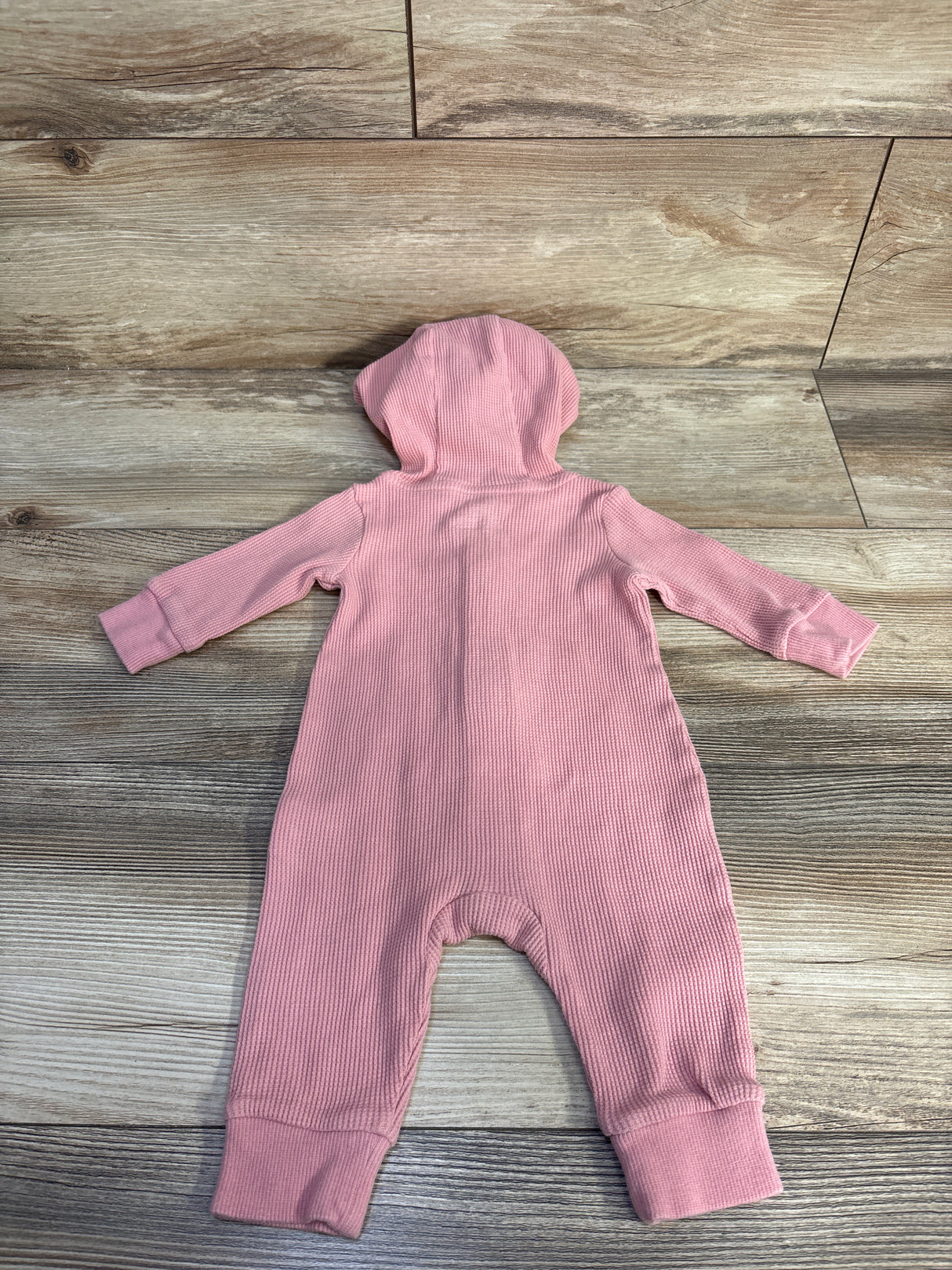 Carter's Waffle Knit Hooded Coverall Pink sz 3m