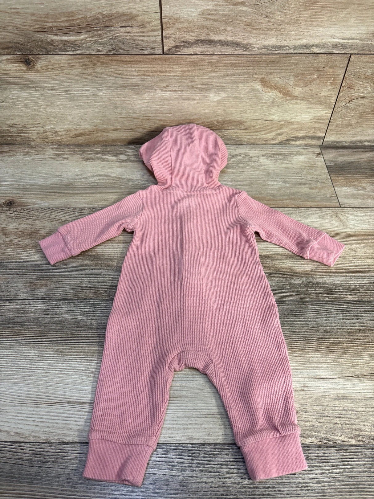 Carter's Waffle Knit Hooded Coverall Pink sz 3m