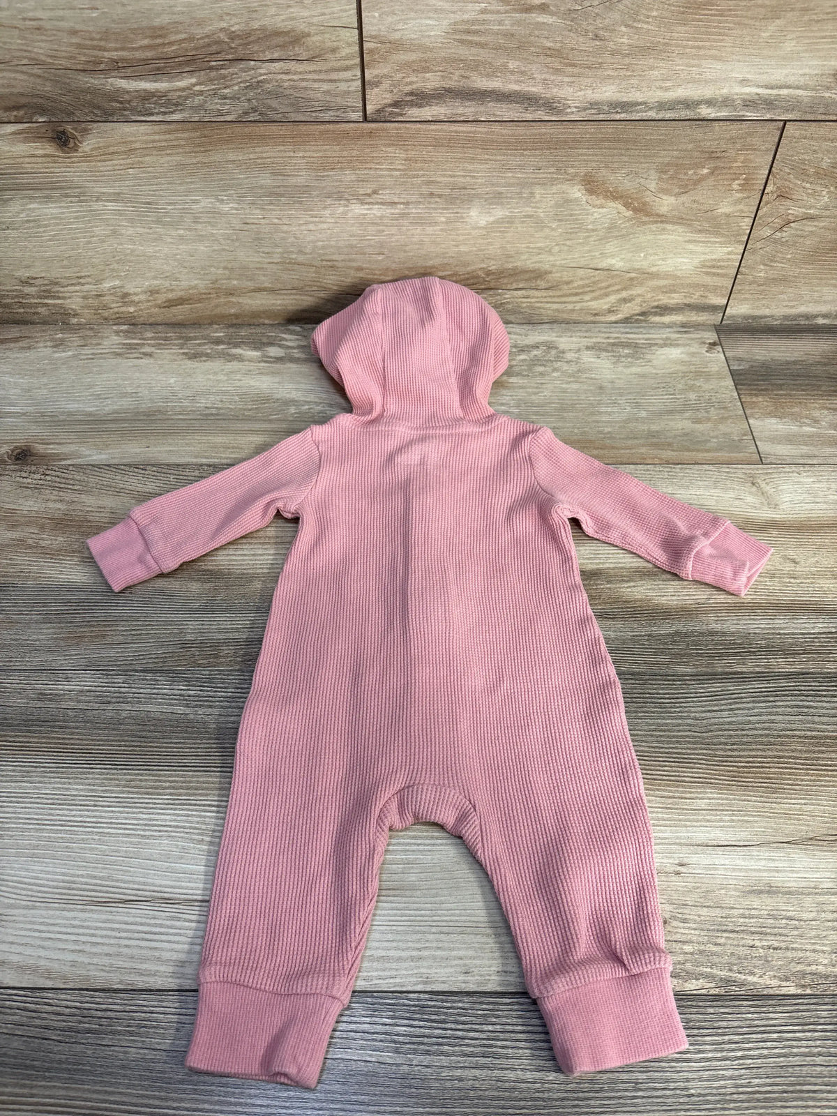 Carter's Waffle Knit Hooded Coverall Pink sz 3m
