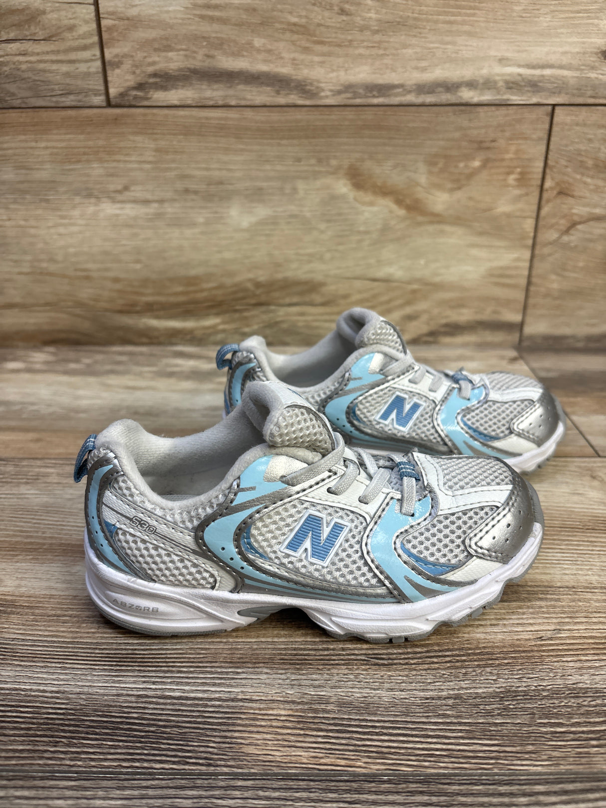 New Balance 530 Bungee Sneakers White/Blue sz 10c