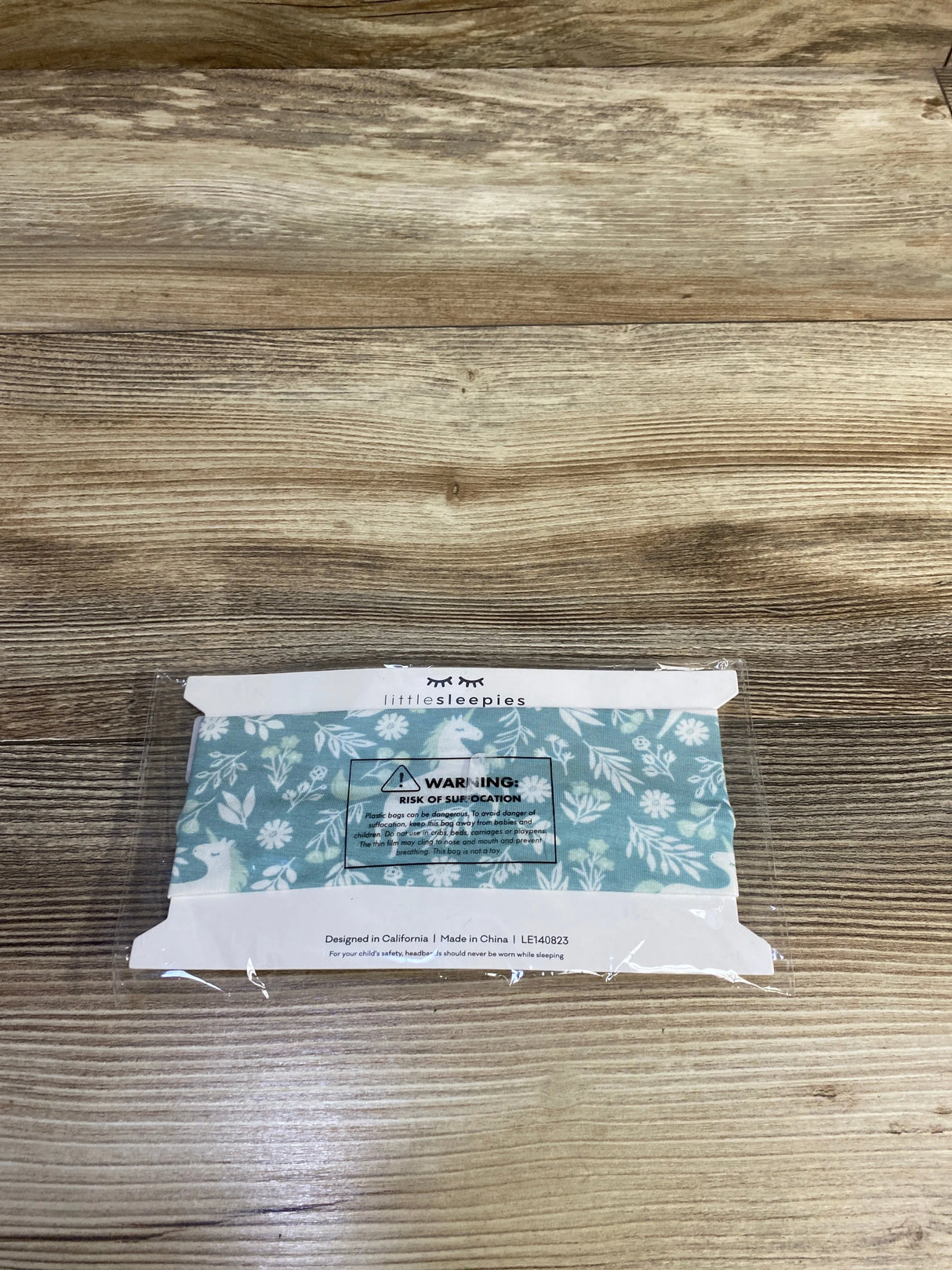 NEW Little Sleepies Unicorn Garden Luxe Bow Headband - Blue sz 0-36m