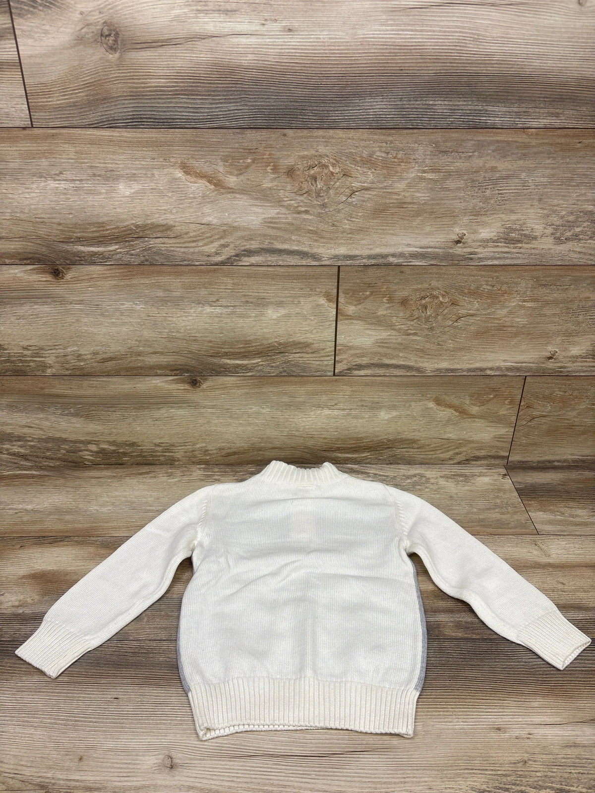 NEW Gymboree Fair Isle Quarter-Zip Holiday Sweater White sz 4T