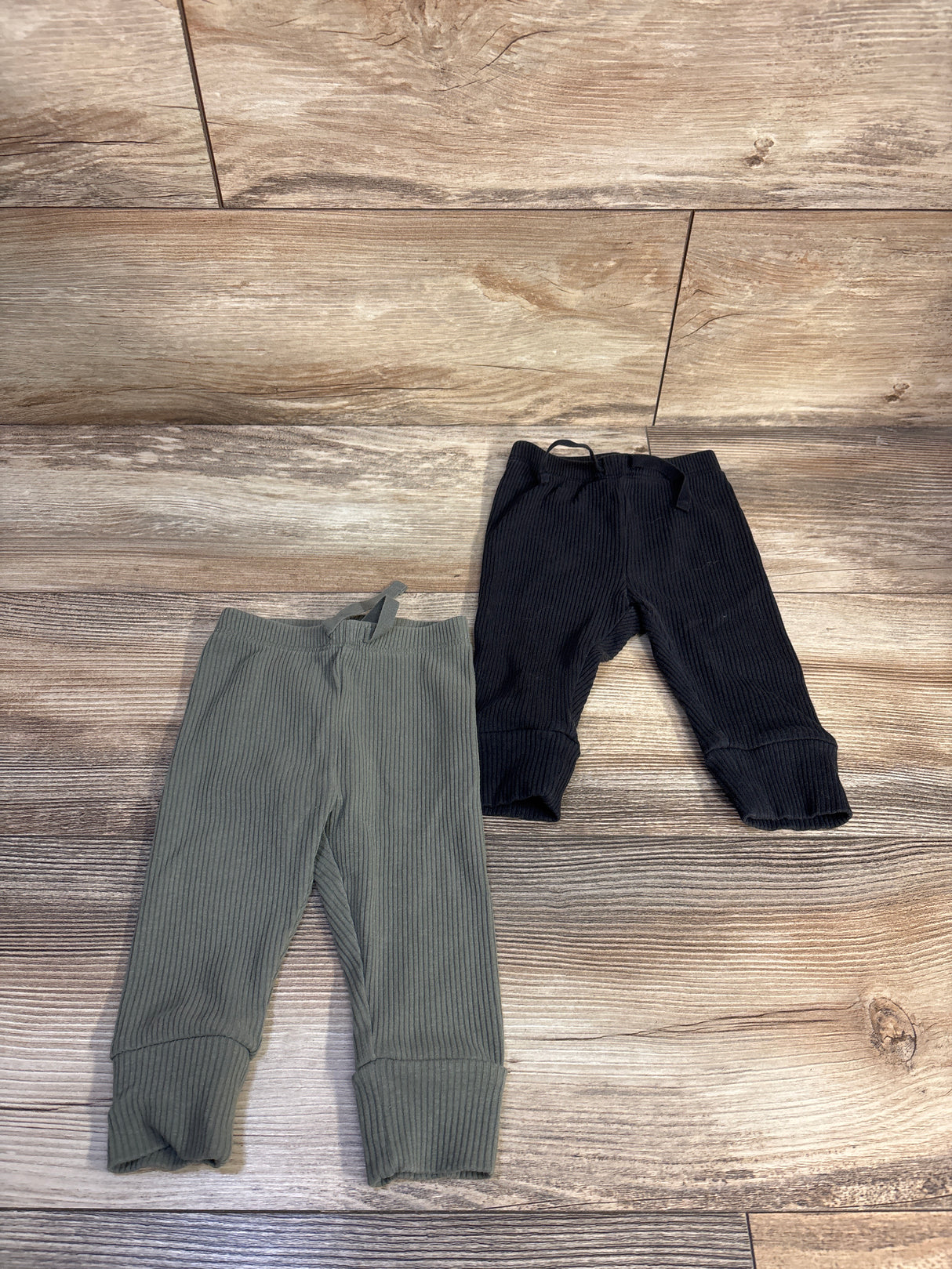 Baby Gap 2pk Ribbed Pull On Pants Black sz 3-6m