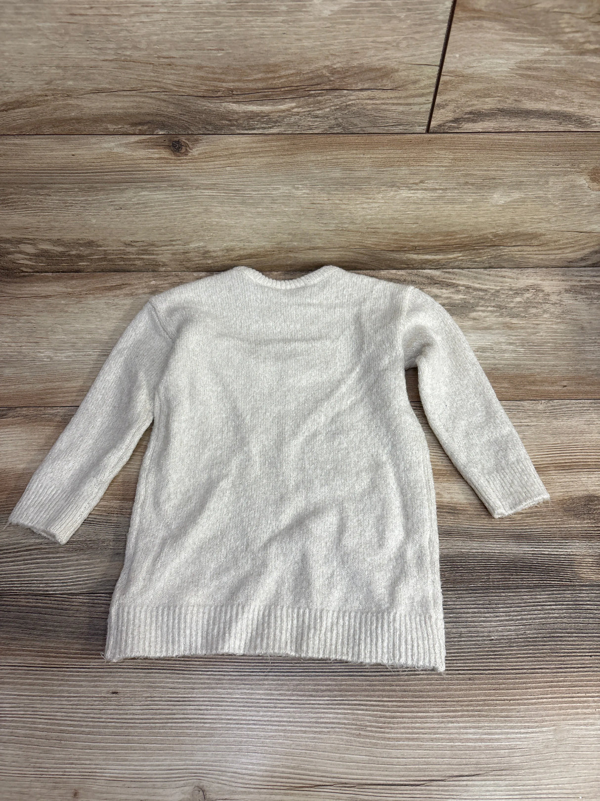 Children's Place Sequence Fuzzy Knit Sweater Dress Ivory sz 12-18m