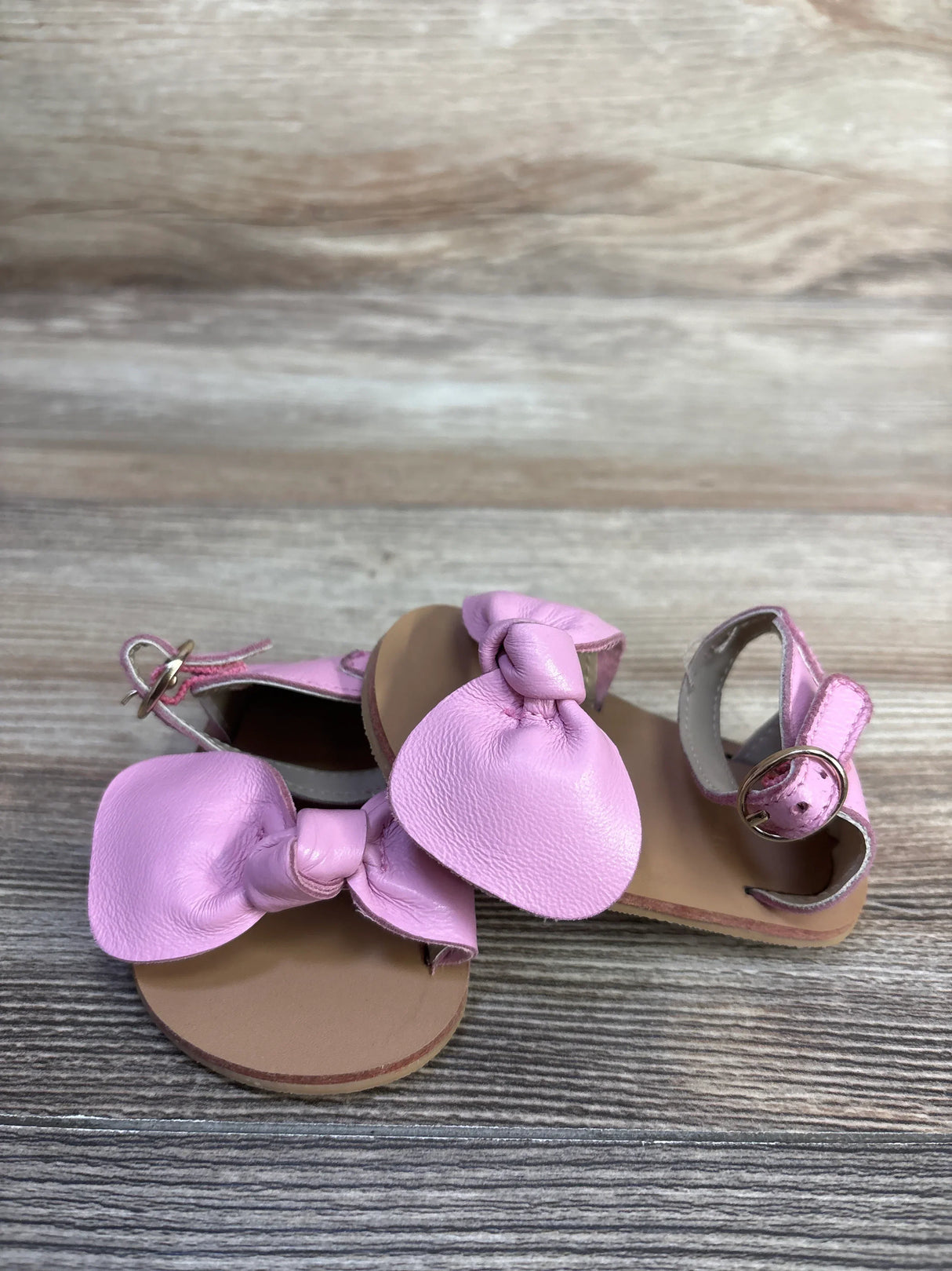 Janie & Jack Leather Bow Sandals Pink sz 3c