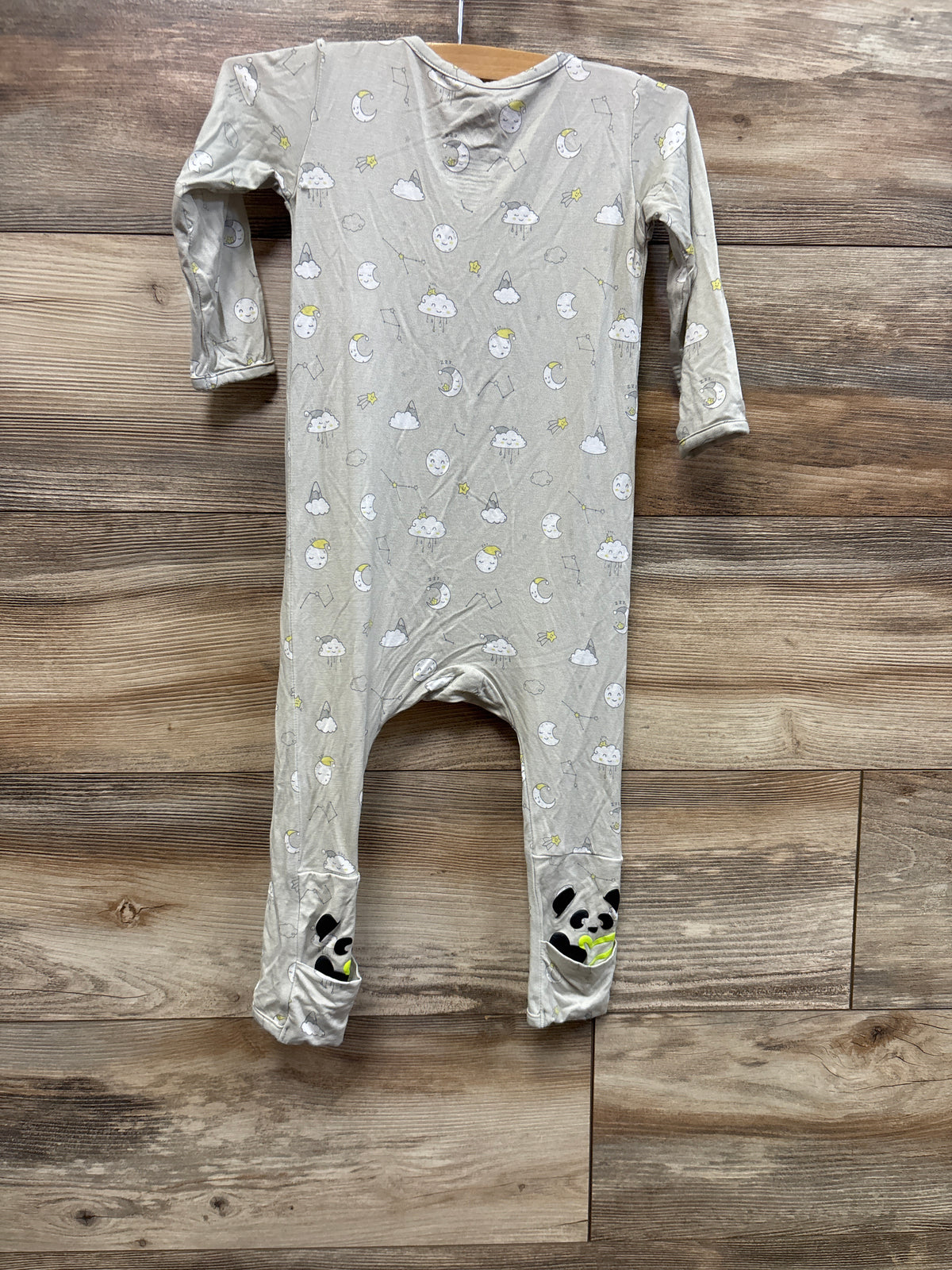 Bellabu Bear Bamboo Convertible Footie Grey sz 12-18m