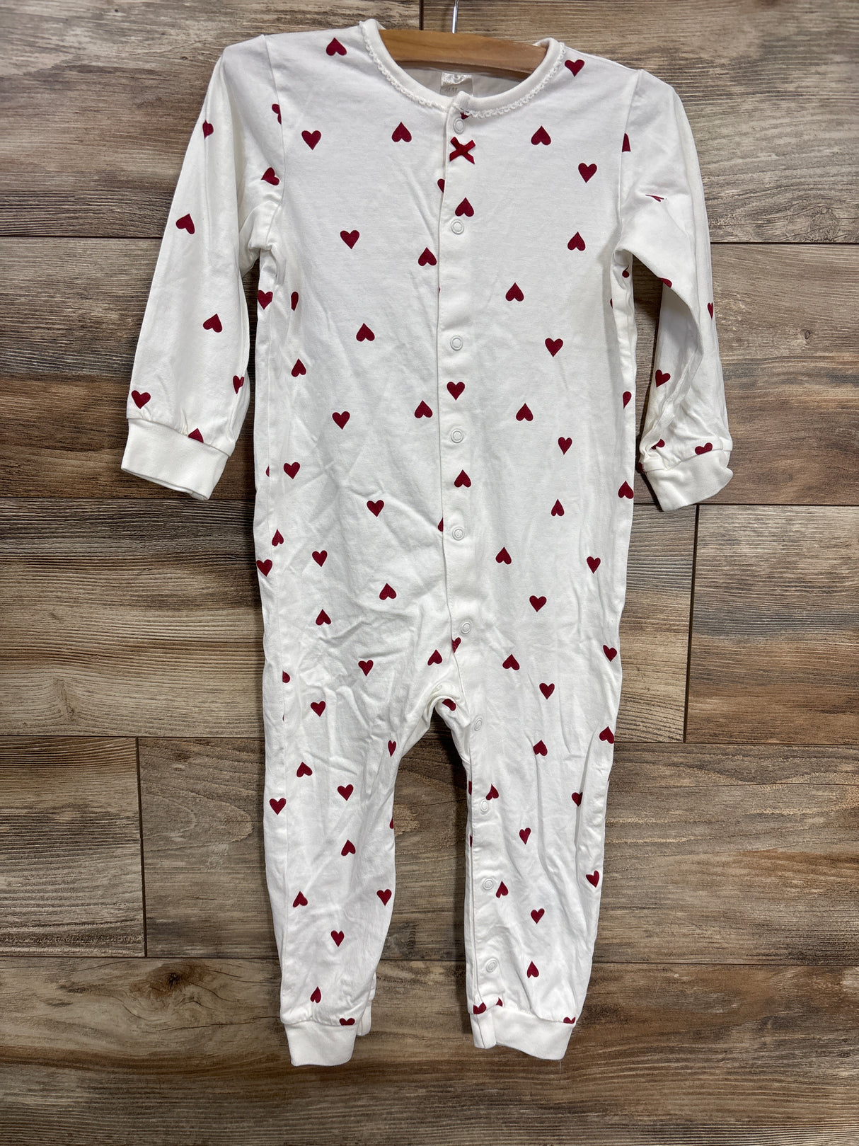 H&M Heart Print Coverall sz 18-24m