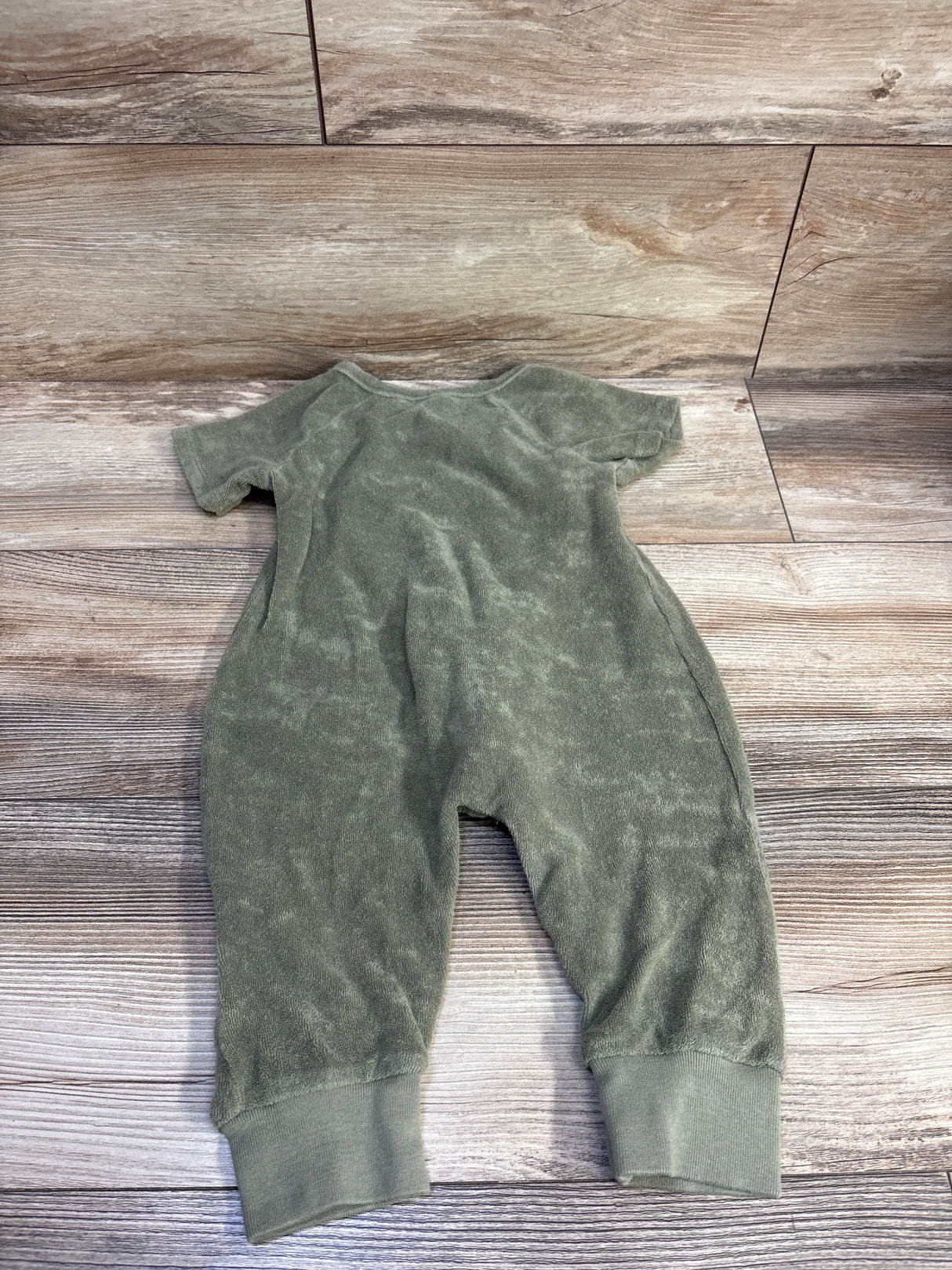 Oliver & rain Terry Cloth Jumpsuit Green sz 12m