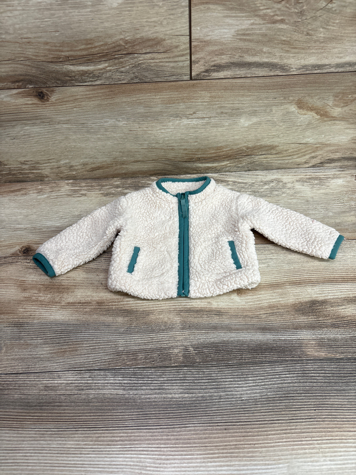 Cat & Jack Sherpa Full-Zip Jacket Beige sz Newborn