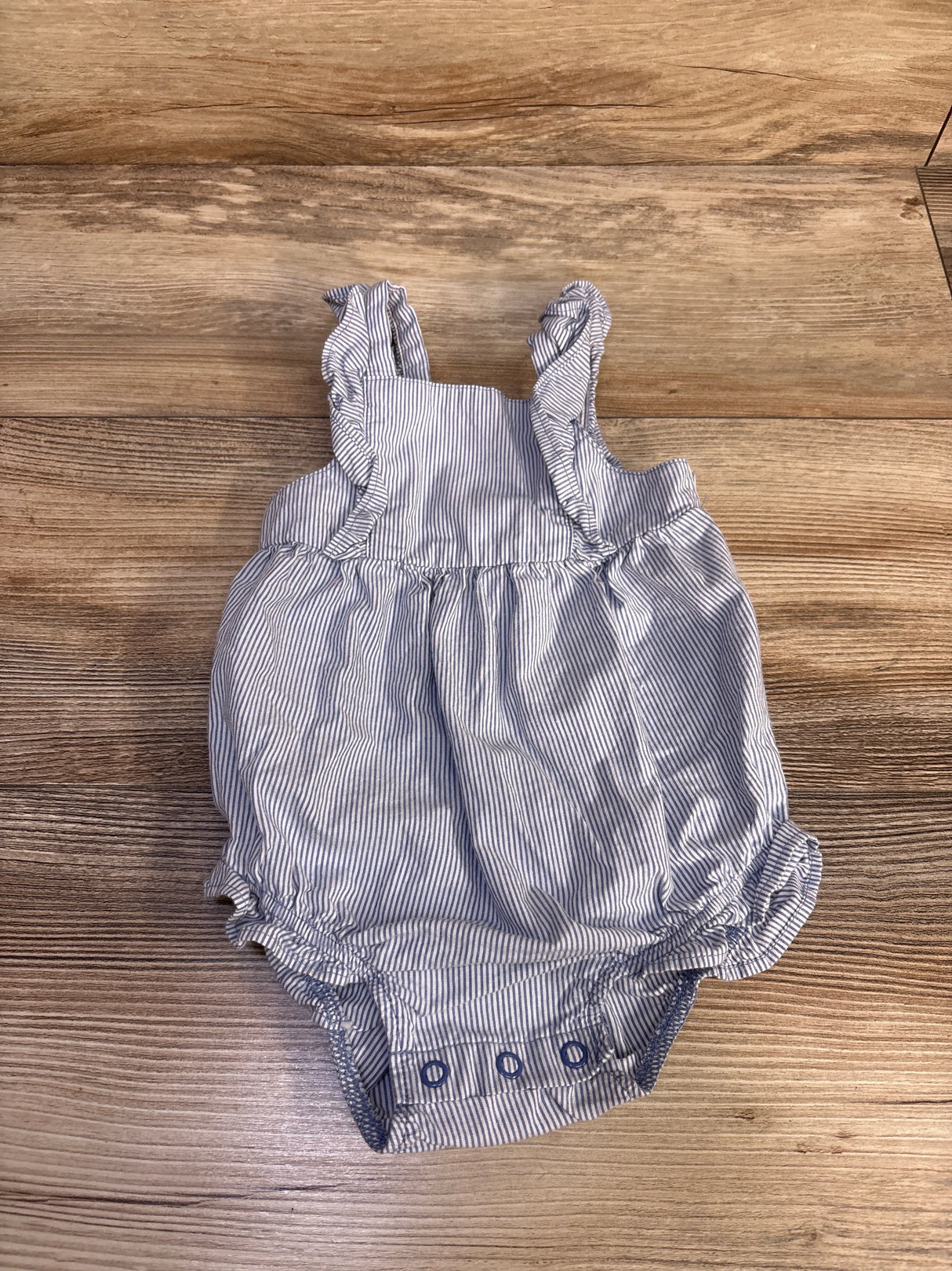 Carter's Striped Bubble Romper Blue sz 6m