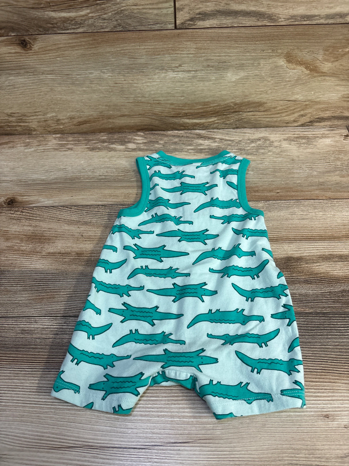Cat & Jack Henley Shortie Romper Green sz 6-9m
