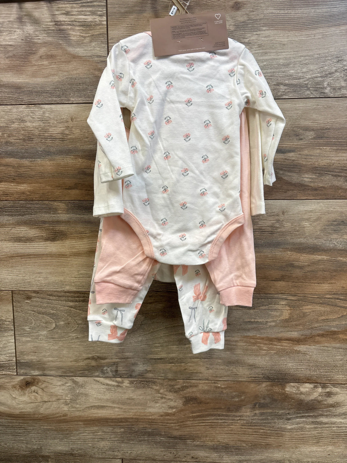 NEW Chick Pea 5pc Daddy's Girl Bodysuit Set White sz 6-9m
