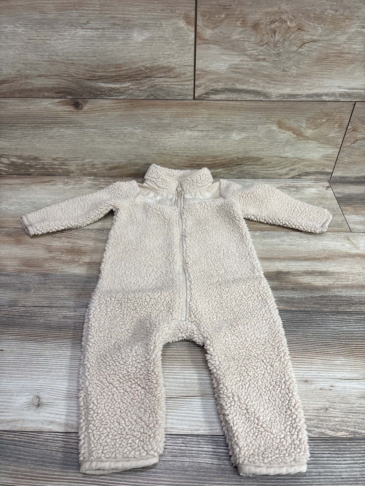 Carter's Embroidered Sherpa Coverall Beige sz 9m