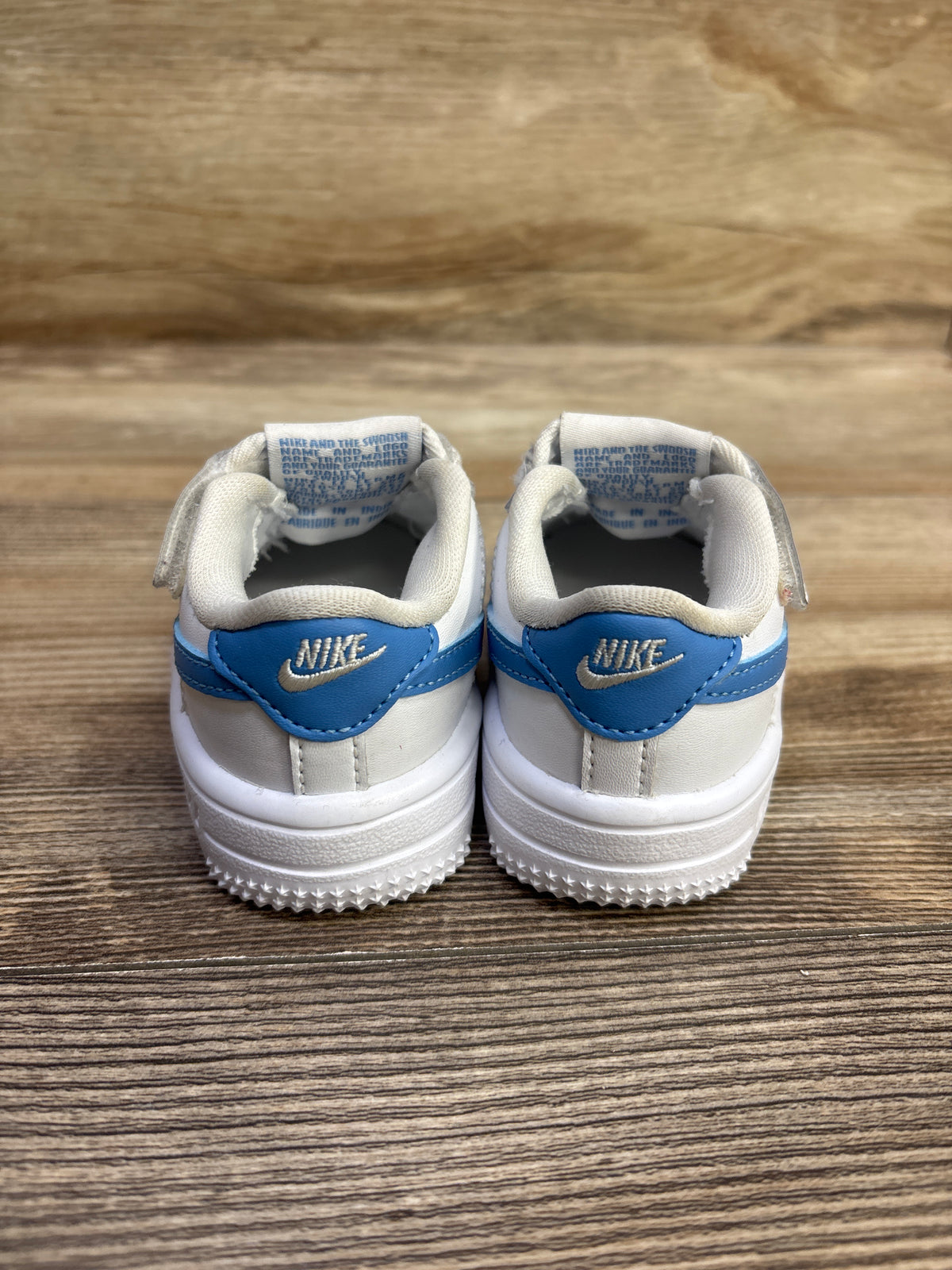 Nike Force 1 Low EasyOn TD 'White Blue Beyond' Sneakers sz 3c