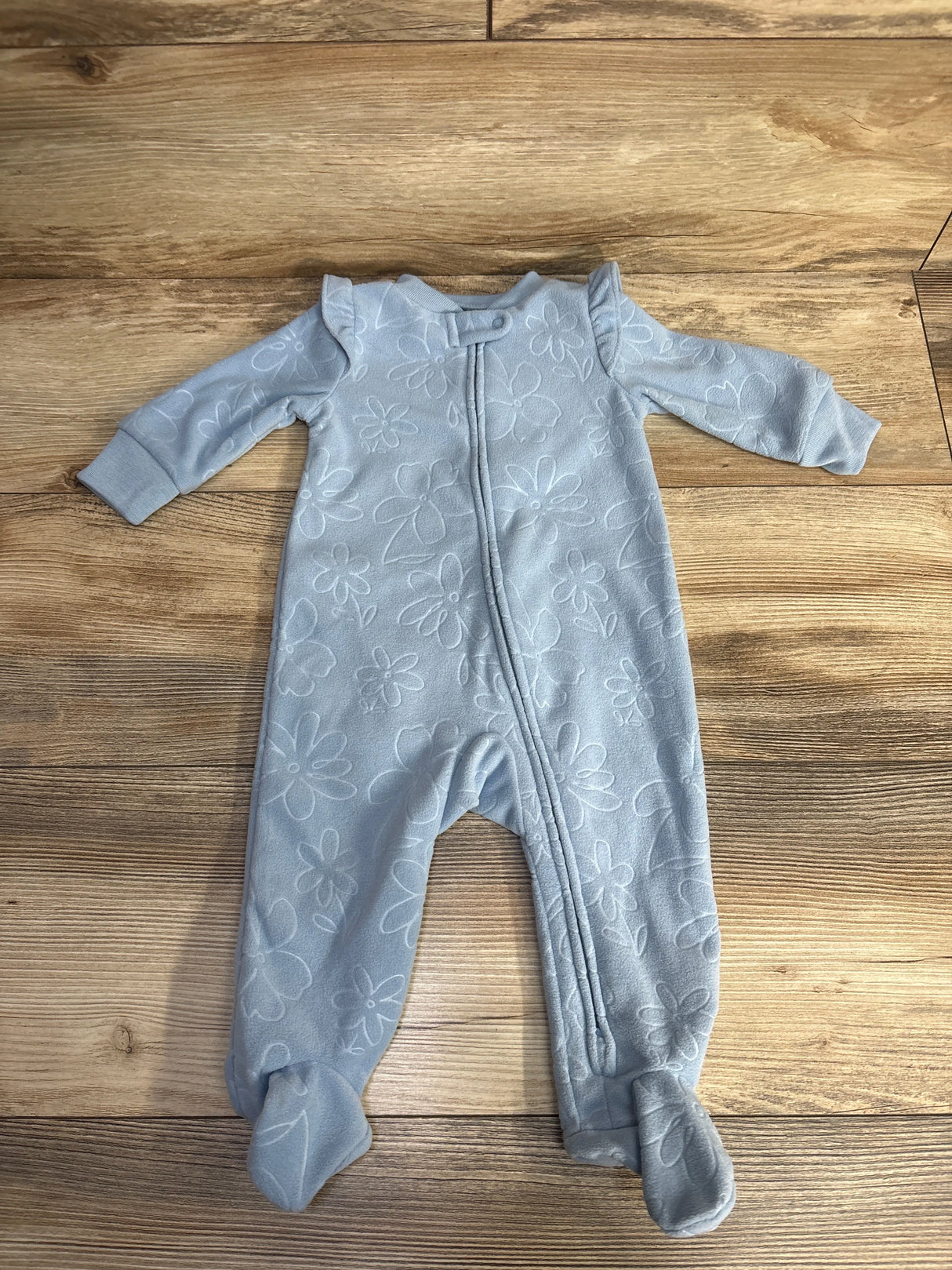 Carter's Floral Blanket Sleeper Blue sz 6m