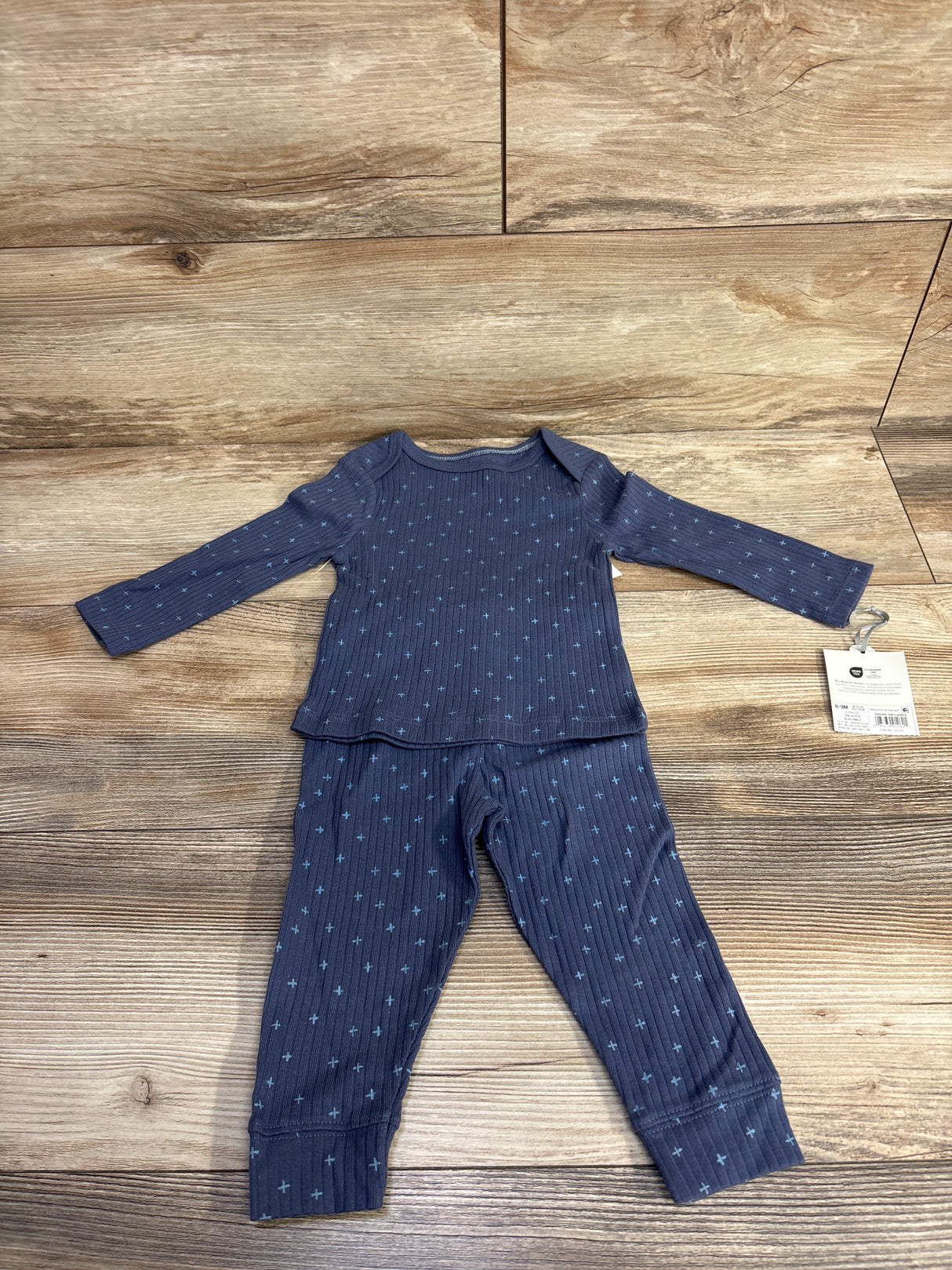 NEW Cloud Island 2pc Ribbed Shirt & Pants Set Blue sz 6-9m