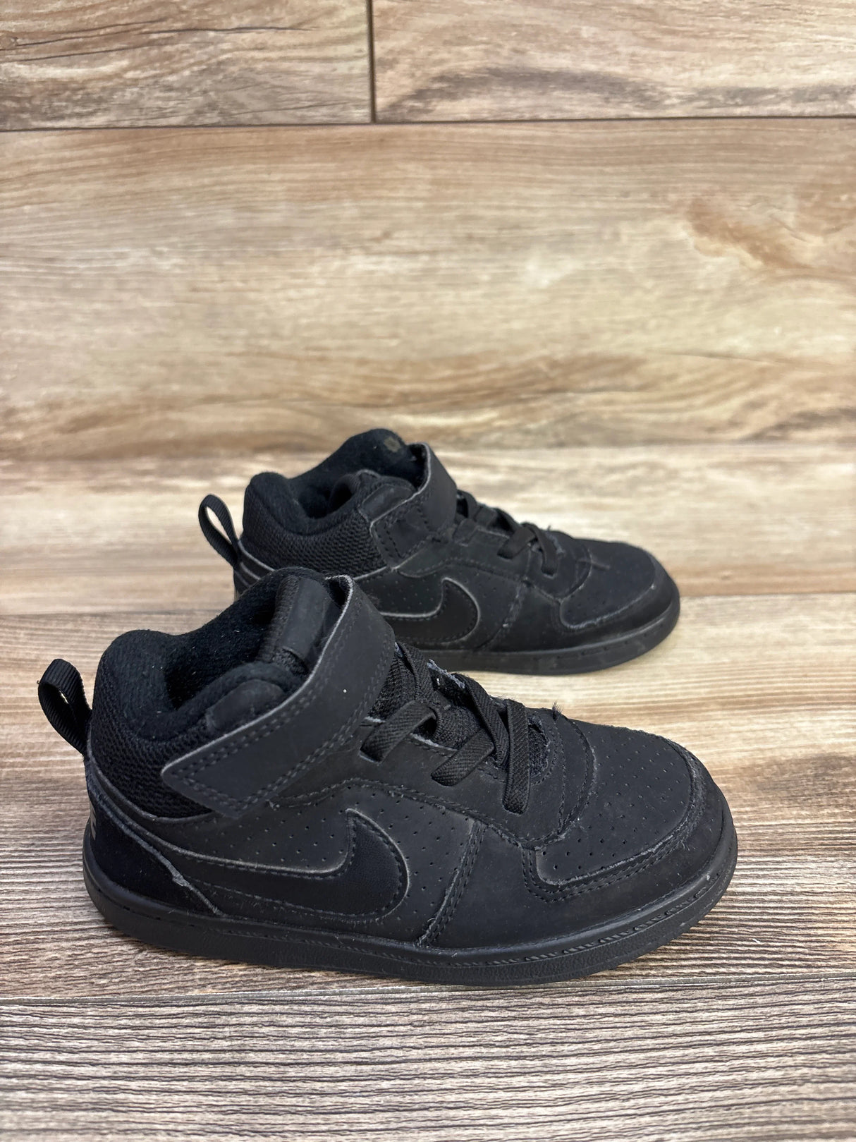 Nike Court Borough Mid TD 'Triple Black' Sneakers sz 9c*