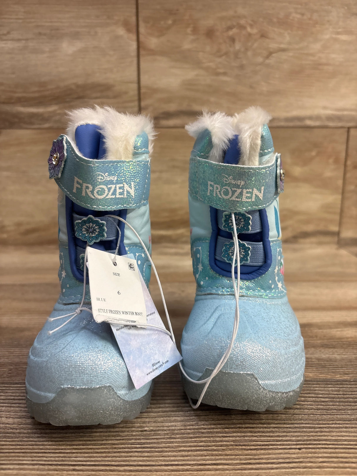 NEW Toddler Girls' Frozen Light-Up Winter Snow Boots sz 6c