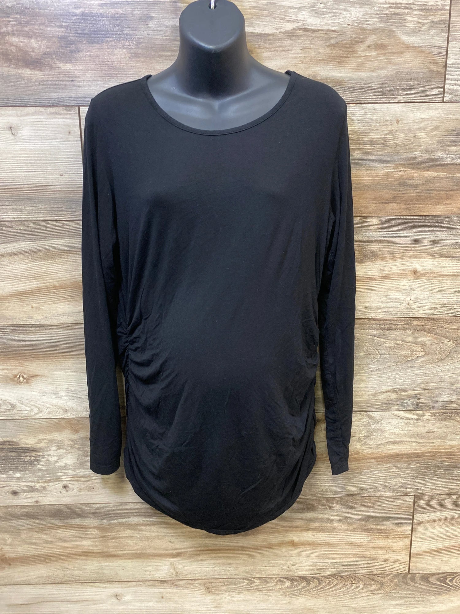 Smallshow Ruched Shirt Black sz Large - Me n Mommy To Be