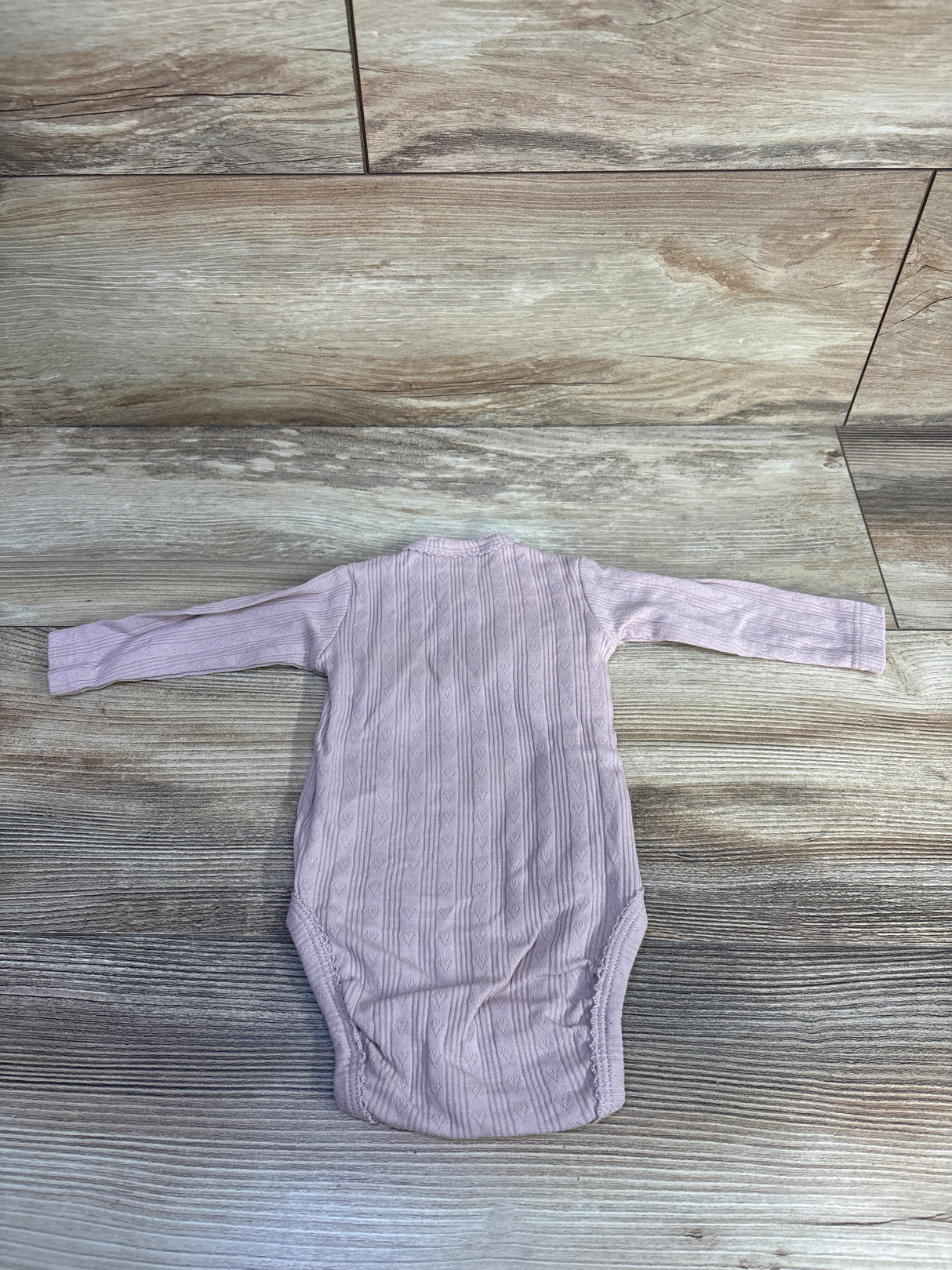 Zara Pointelle Kimono Bodysuit Dusty Pink sz 1-3m