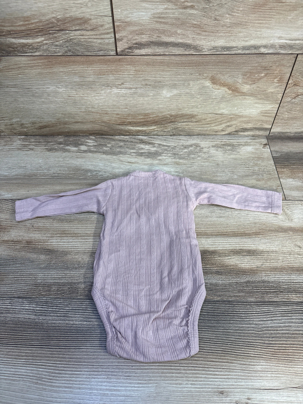 Zara Pointelle Kimono Bodysuit Dusty Pink sz 1-3m