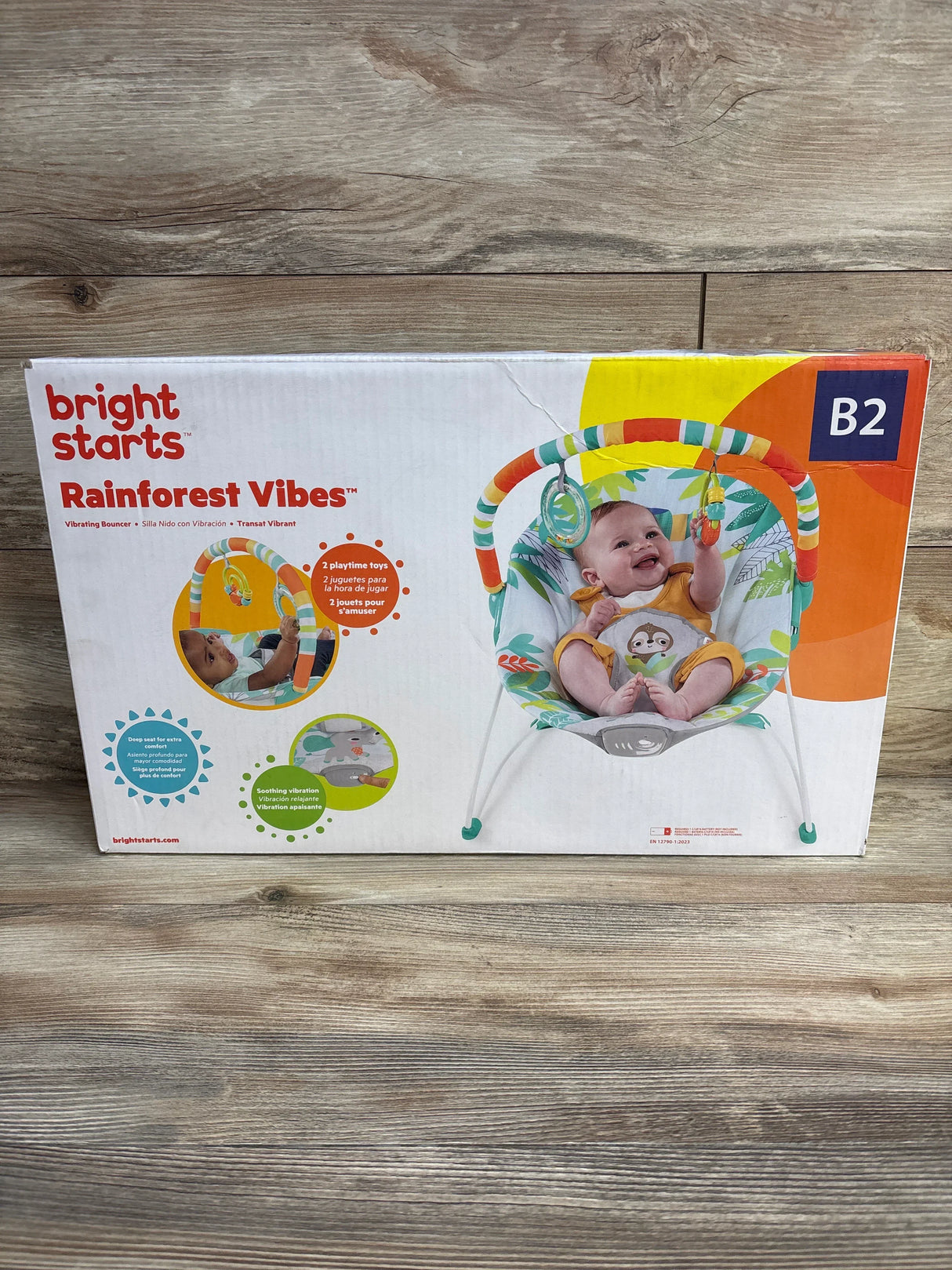 NEW Bright Starts Rainforest Vibes Vibrating Bouncer - Me n Mommy To Be