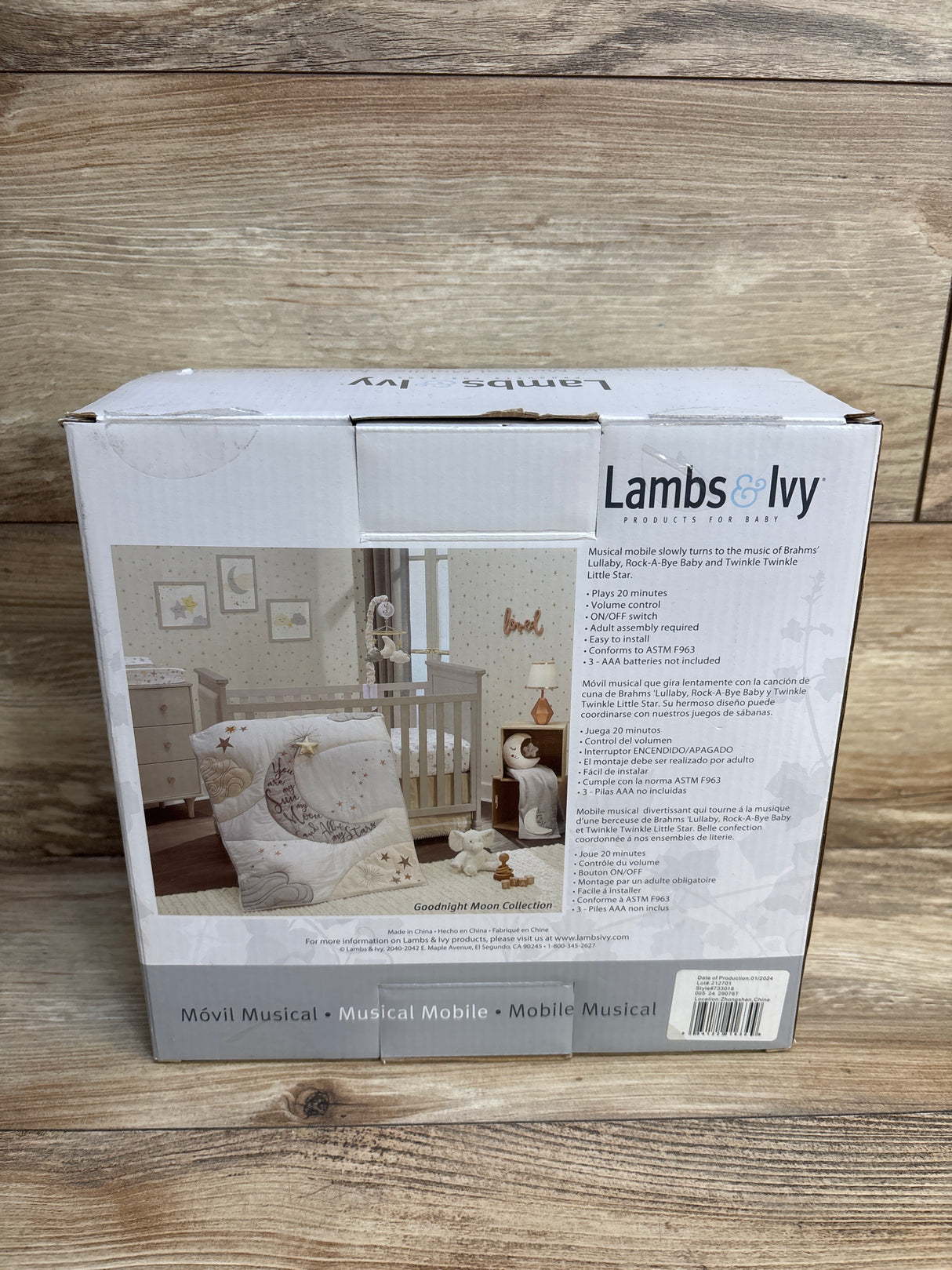 Lambs & Ivy Goodnight Moon Musical Baby Crib Mobile