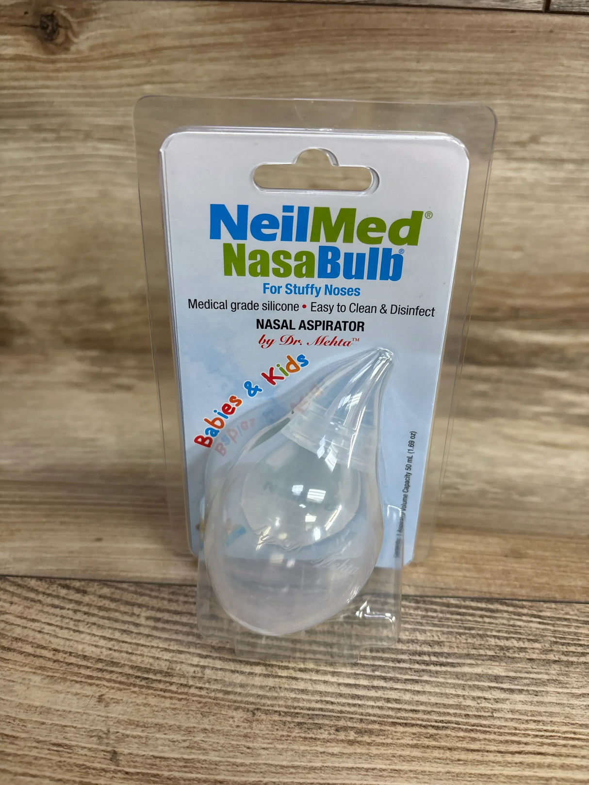 NeilMed NasaBulb nasal aspirator for babies and kids, medical grade silicone, easy to clean
