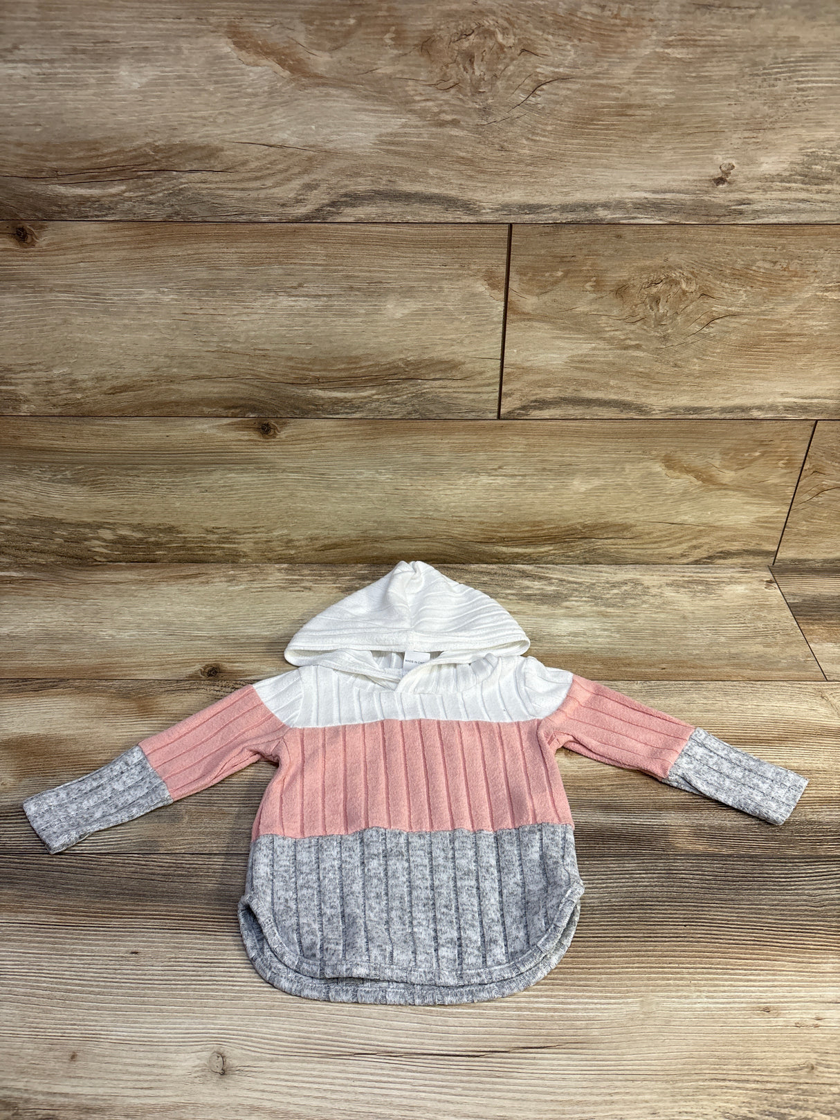 Shein Hooded Sweater White sz 18-24m